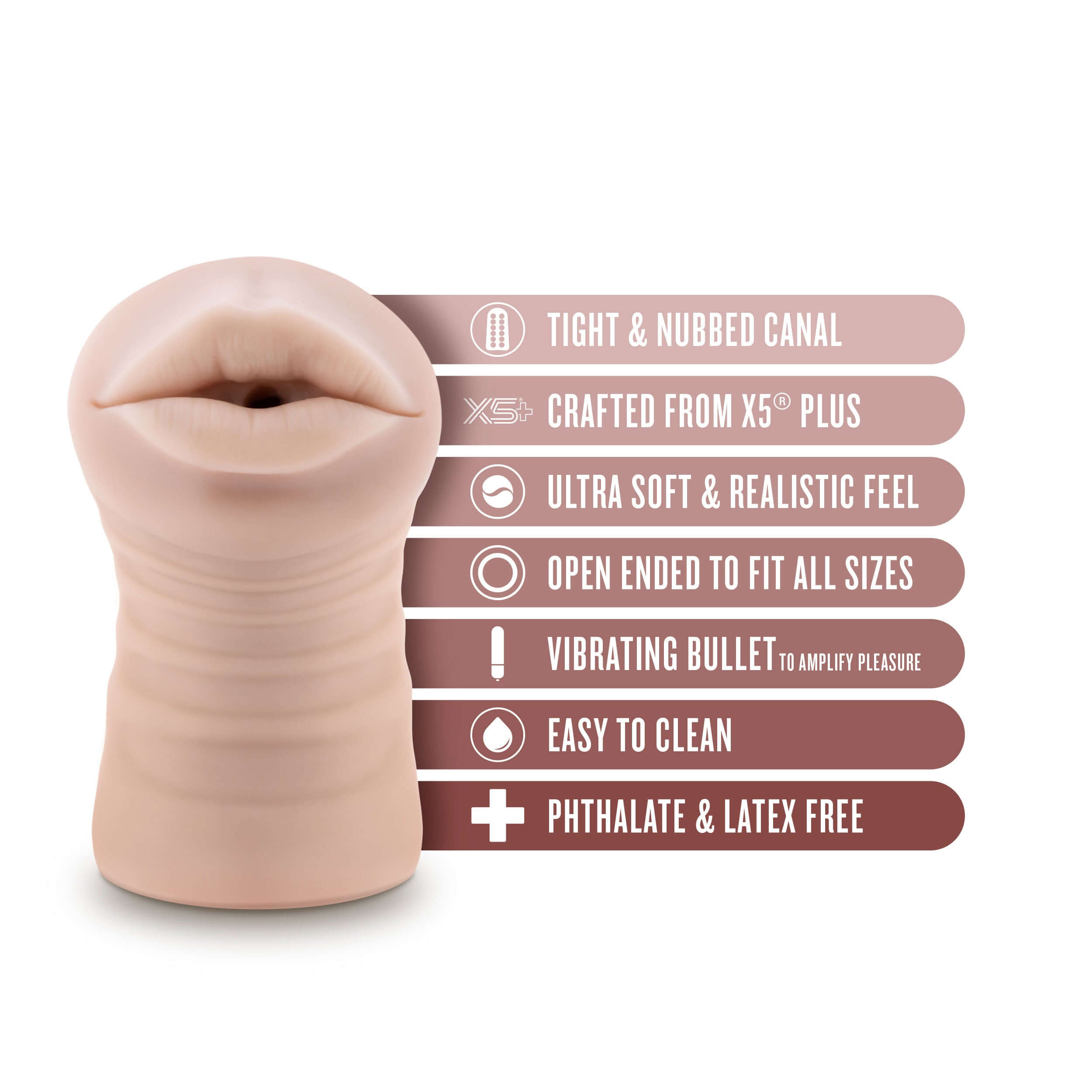 Enlust - Nicole - Vibrating Stroker - Beige-4