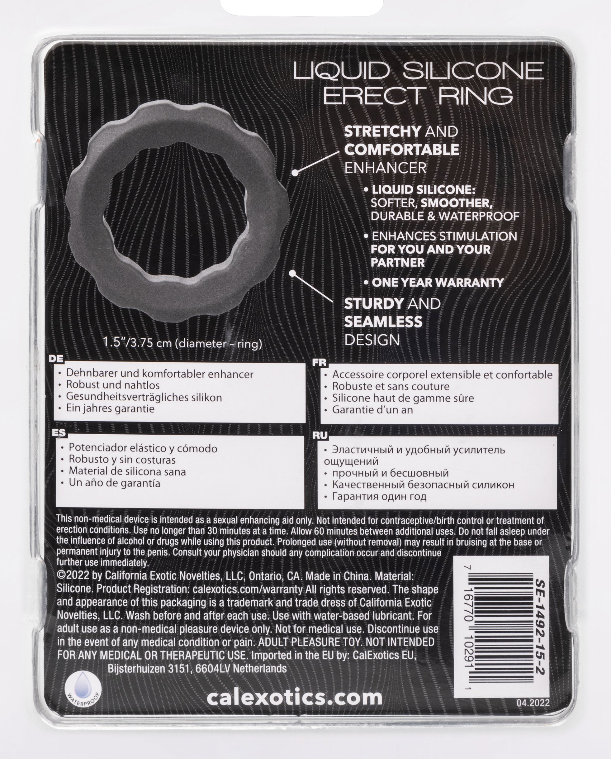 Alpha Liquid Silicone Erect Ring - Gray