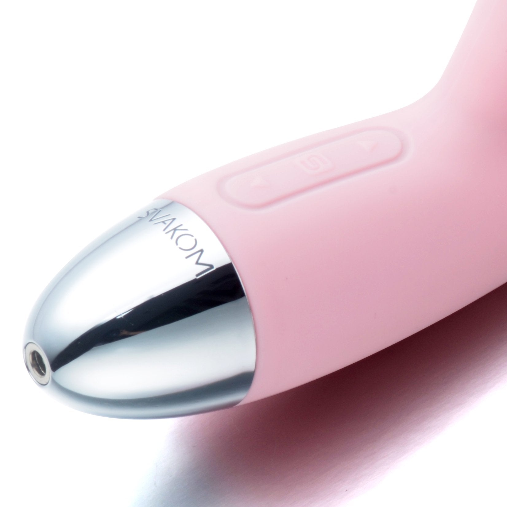 SVAKOM Barbara Rechargeable Ribbed Dual Stimulating Massager Pale Pink