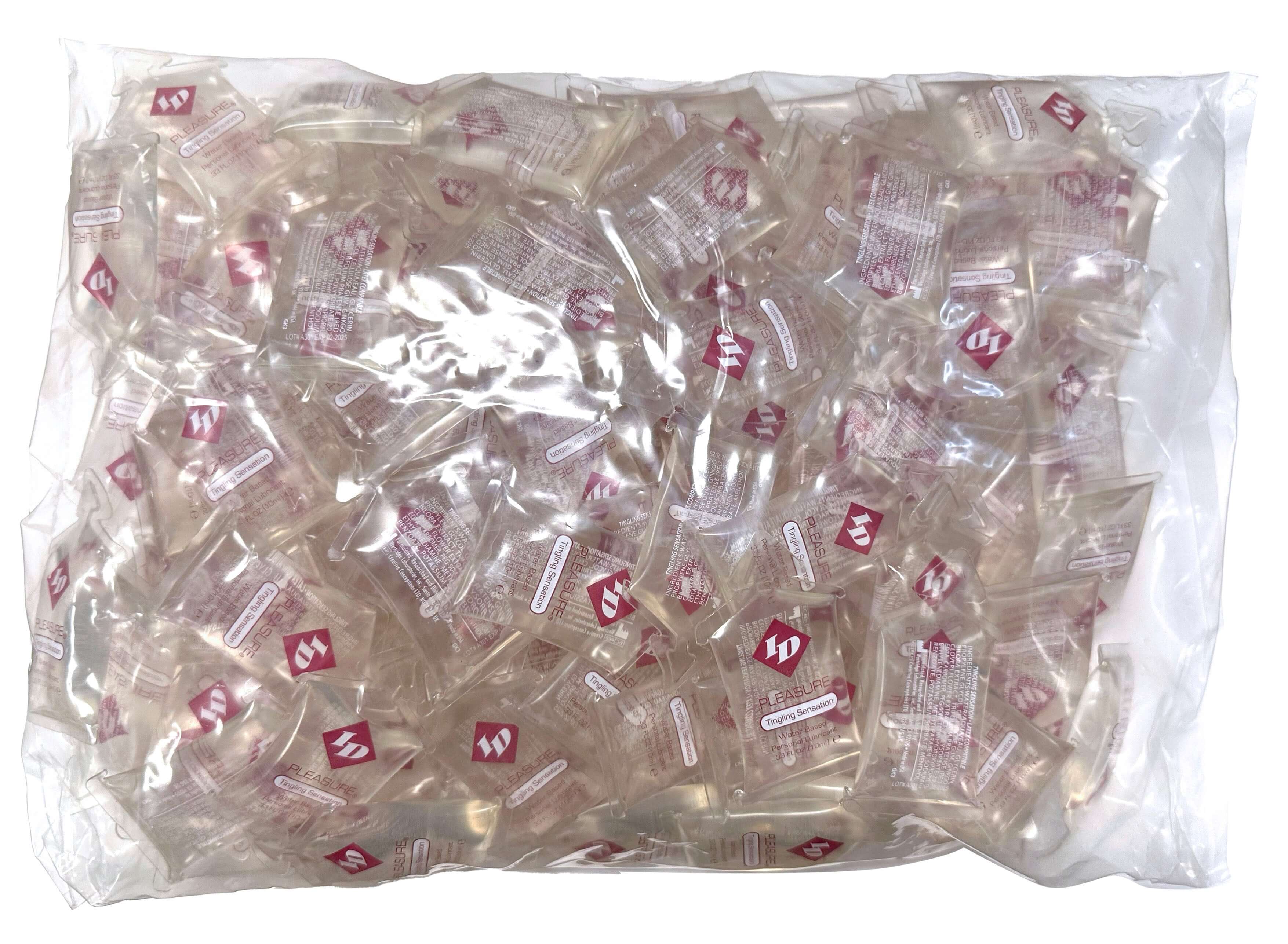 Bag of 144 Pillow Packs of Pleasure 10 ml Personal Lubricant for Added Stimulation