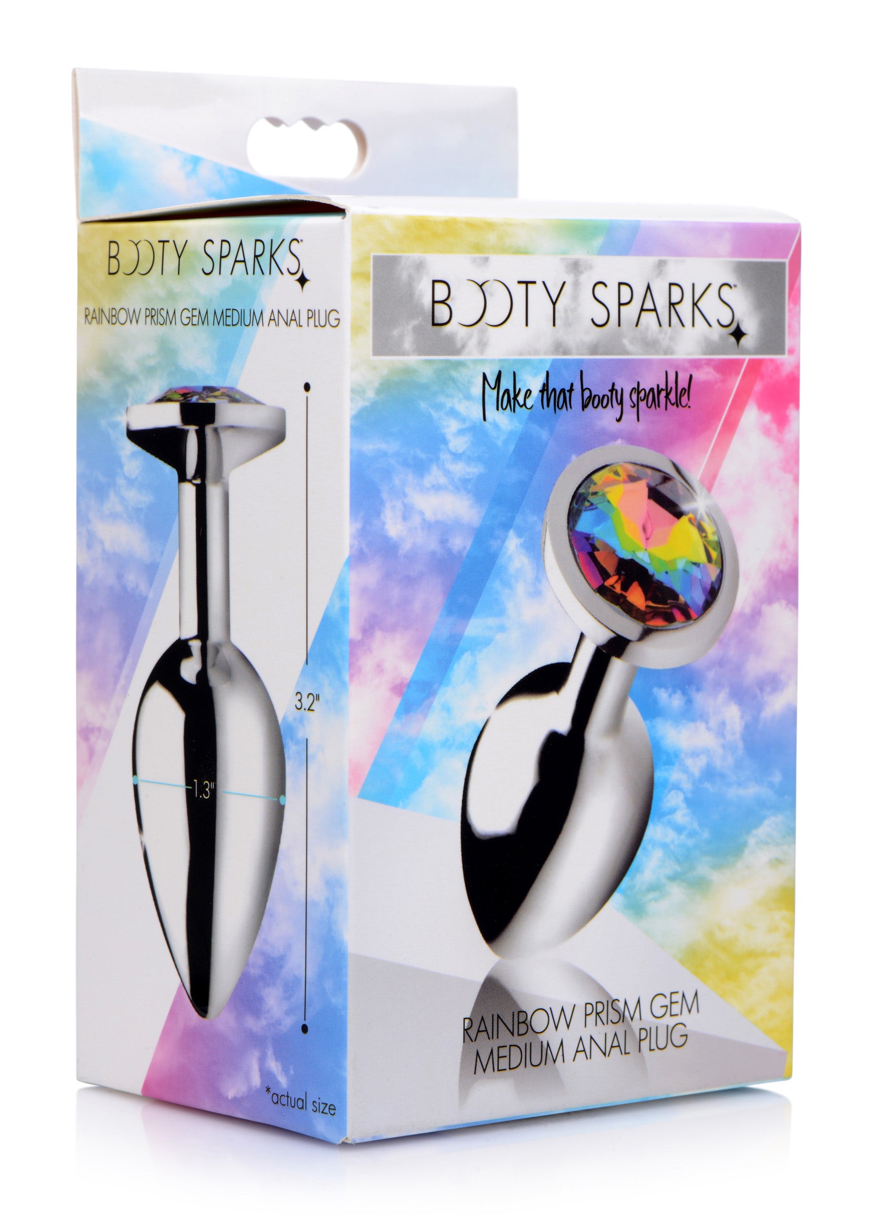 Rainbow Prism Gem Anal Plug - Medium-1