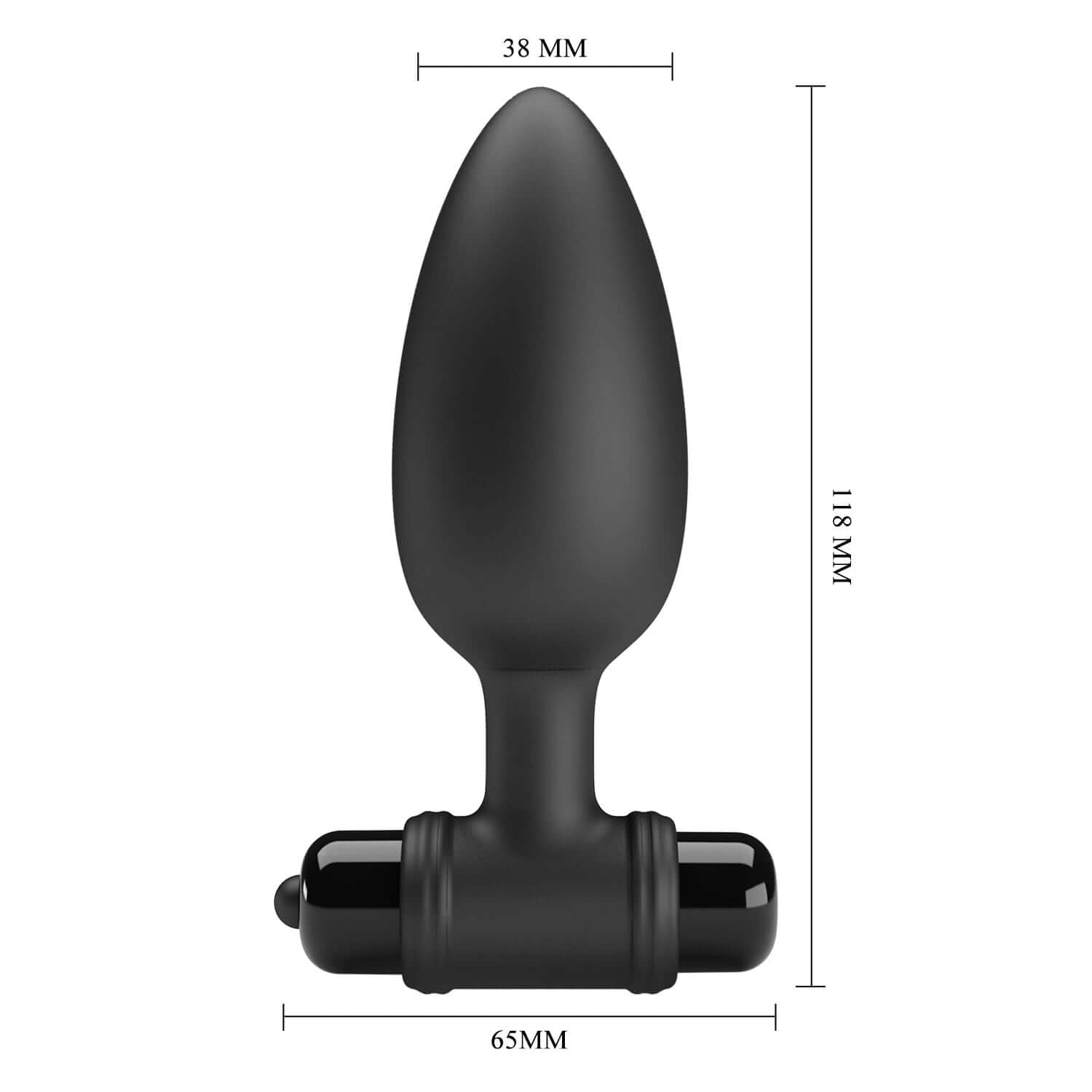 Pretty Love Vibra Butt Plug II - Black-2