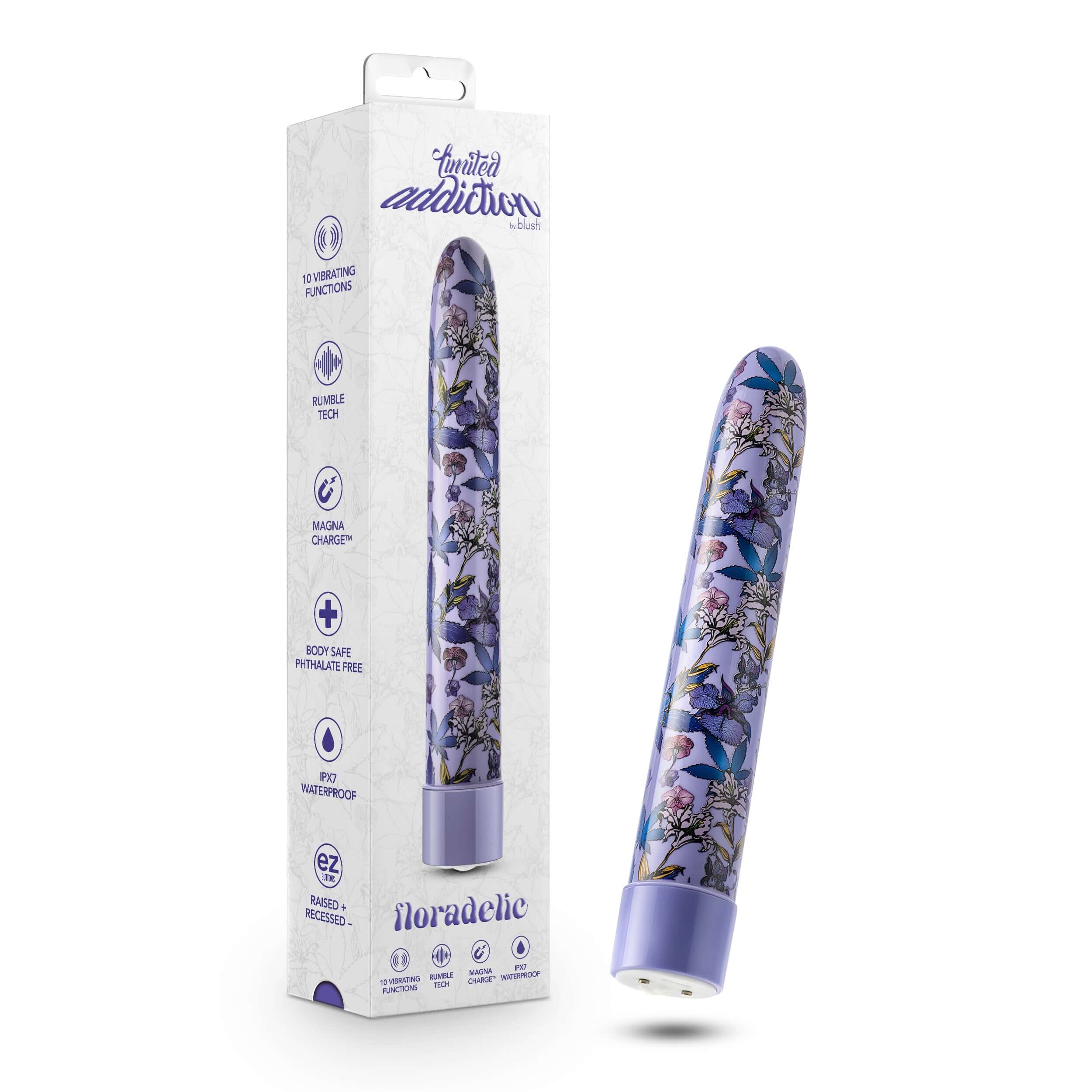 Limited Addiction - Floradelic - 7 Inch  Rechargeable Vibe - Purple-4