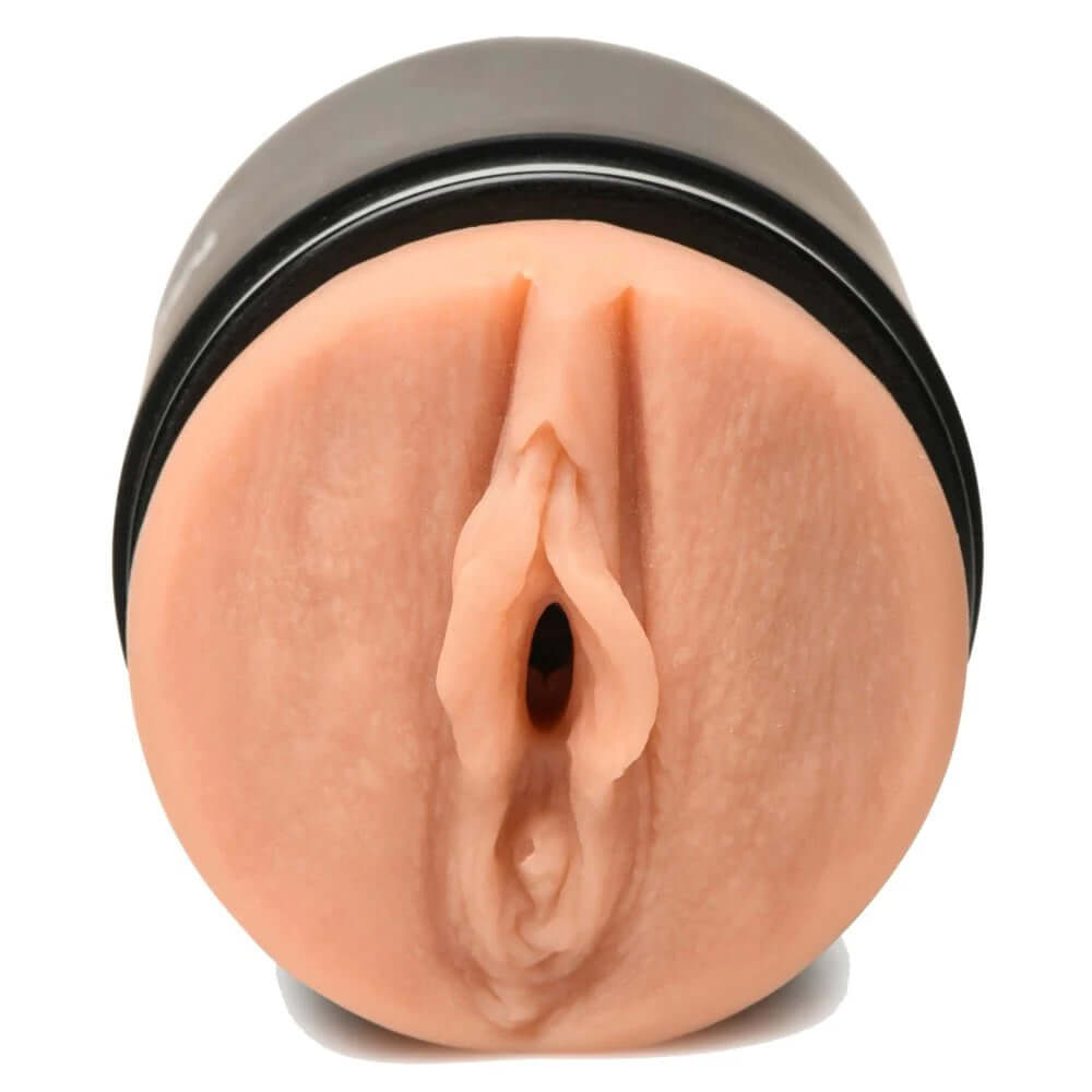 Mistress Double Shot Mouth and Pussy Stroker with realistic vulva and tight, textured tunnel for enhanced solo and partner pleasure.