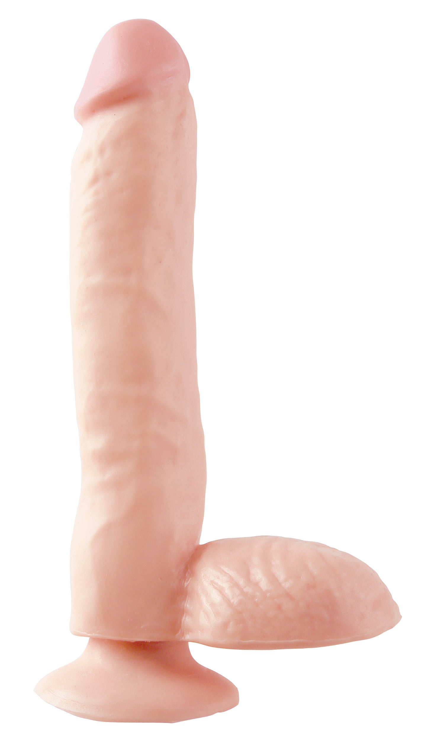 Basix Rubber Works 9 Inch Dong With Suction Cup - Flesh