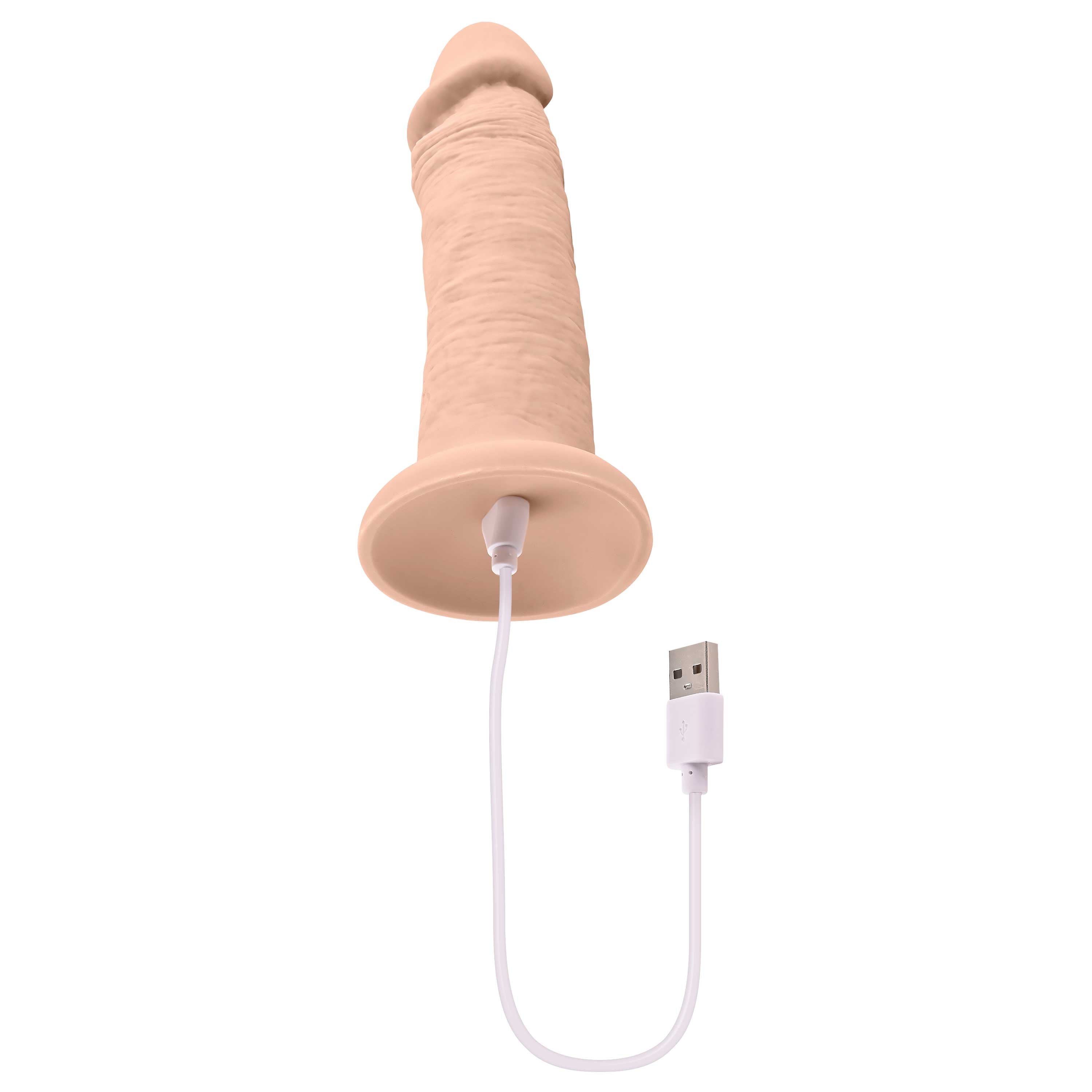 6 Inch Girthy Vibrating Dong - Light-1