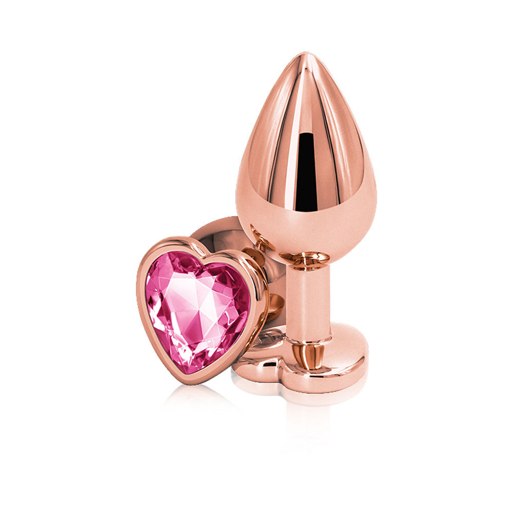 Rear Assets - Rose Gold Heart - Medium - Pink