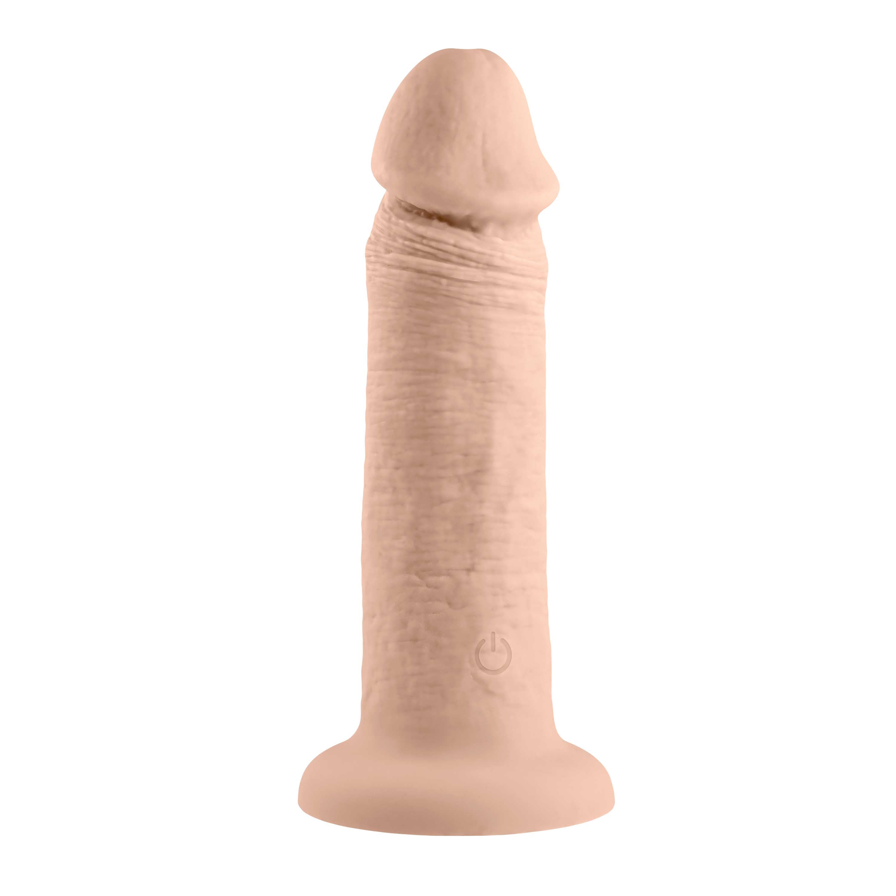 6 Inch Girthy Vibrating Dong - Light-6