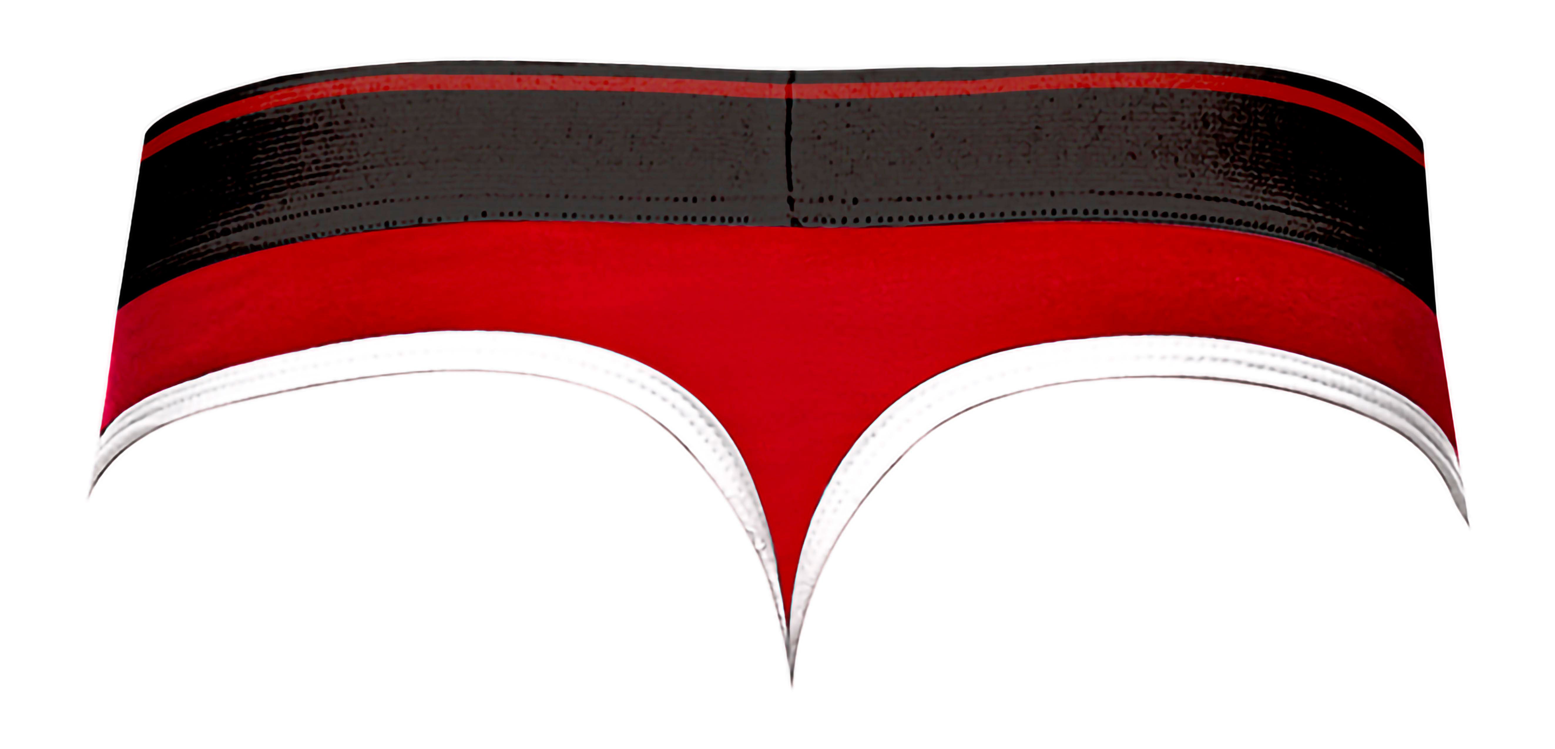 Retro Sport Panel Thong - L/ XL - Red/ Black