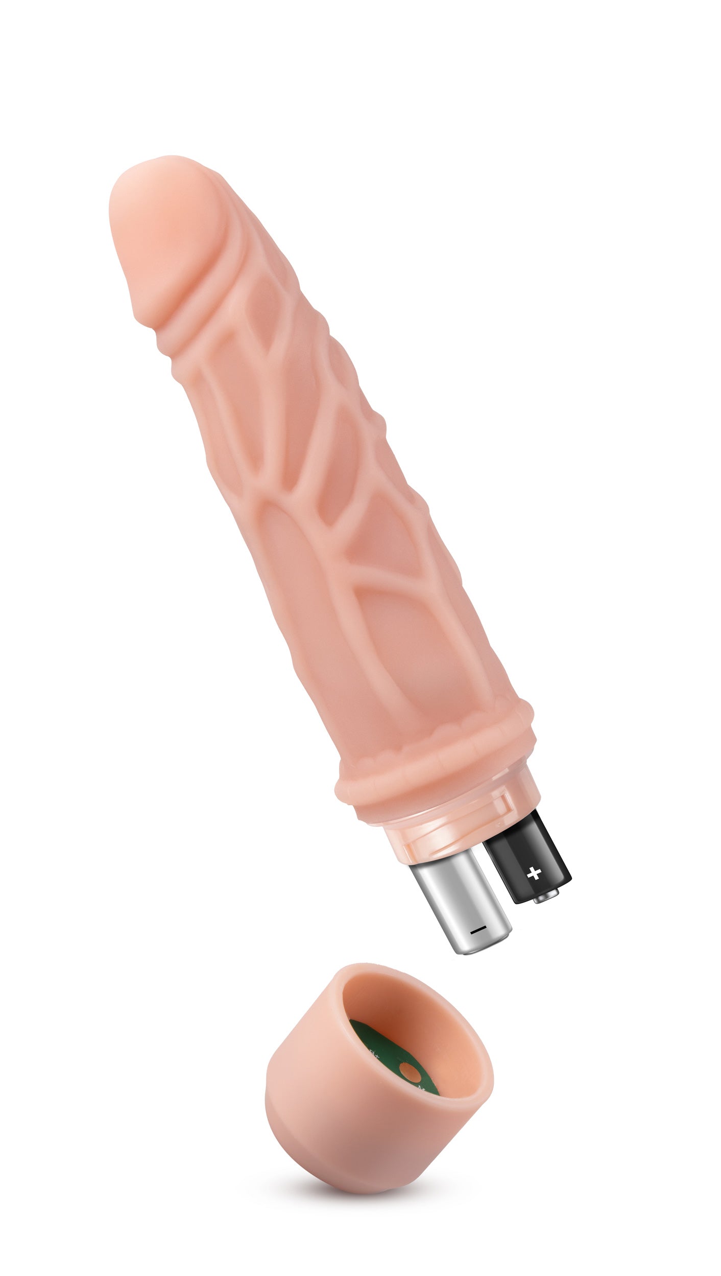 Dr. Skin Silicone - Dr. Robert - 7 Inch Vibrating  Dildo -Beige