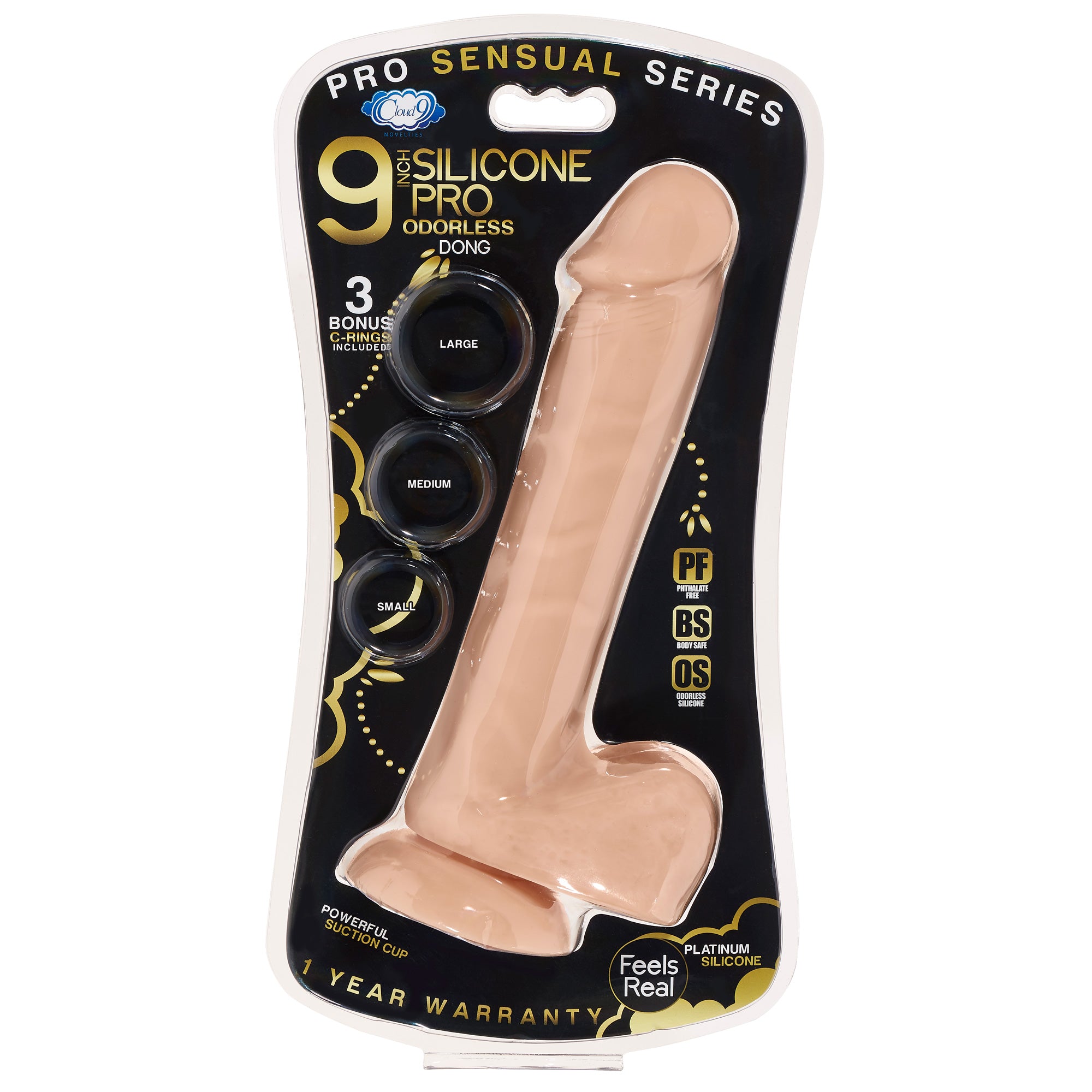 9&quot; Silicone Pro Odorless Dong - Flesh