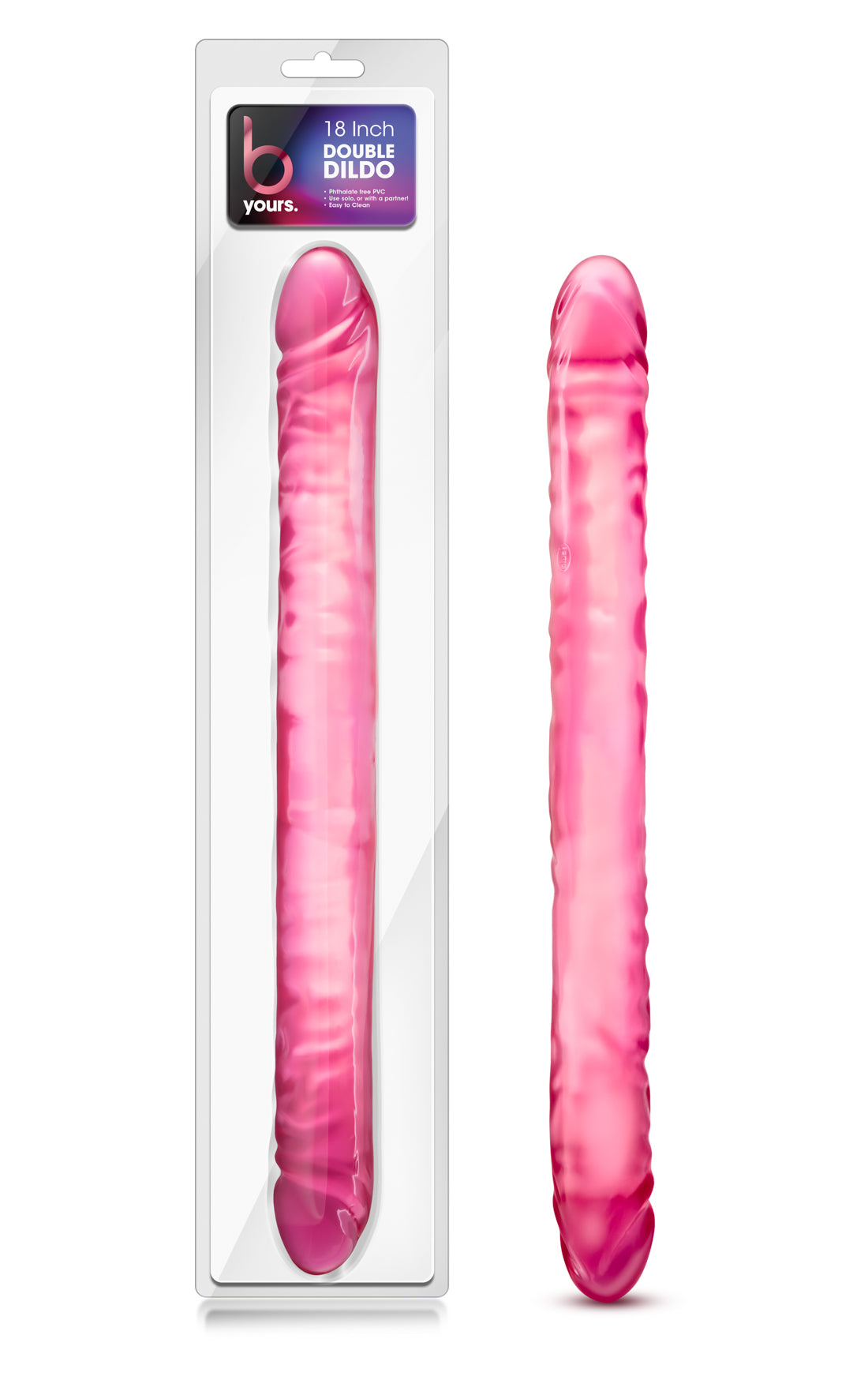 B Yours 18&quot; Double Dildo - Pink