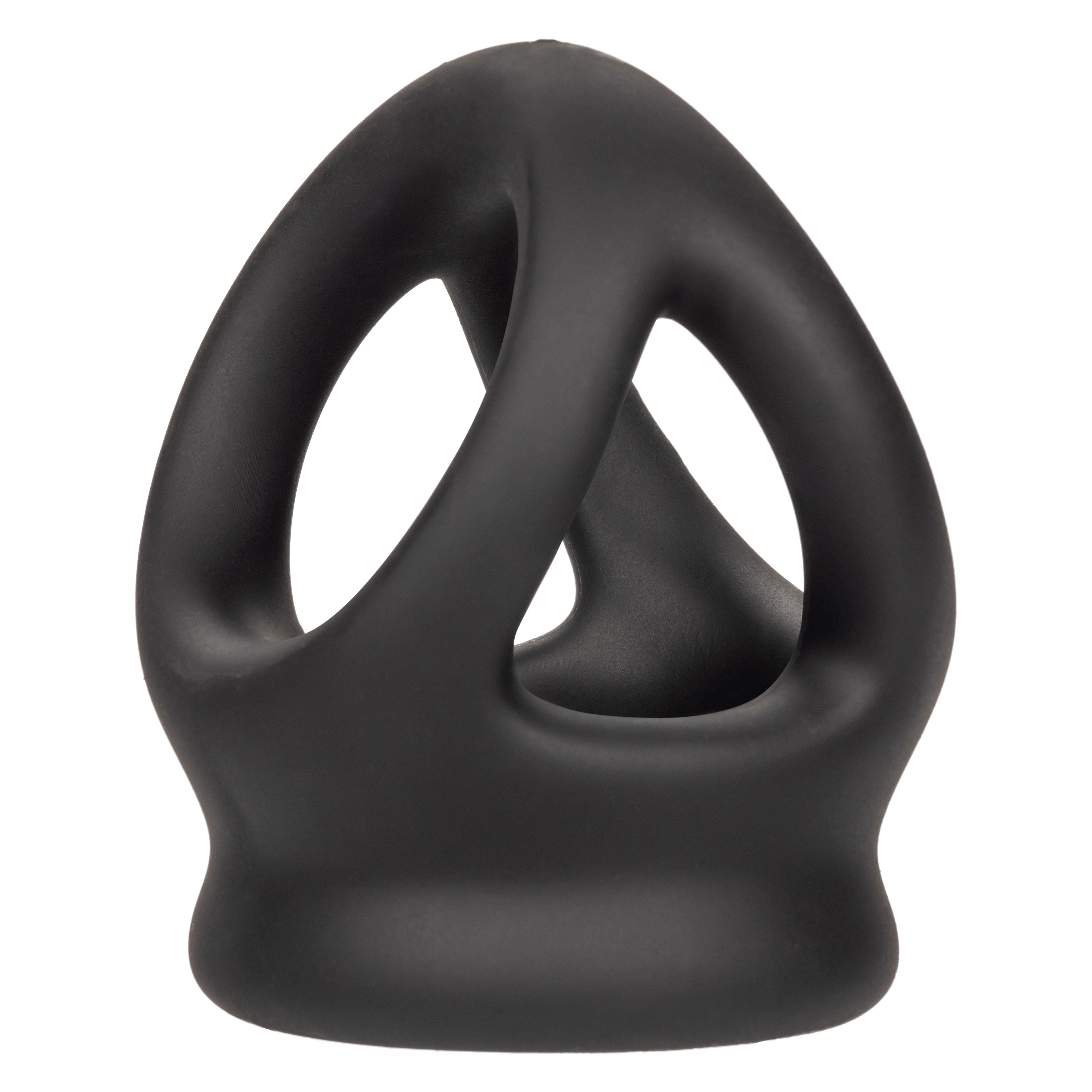 Alpha Liquid Silicone Dual Cage and Ring - Black