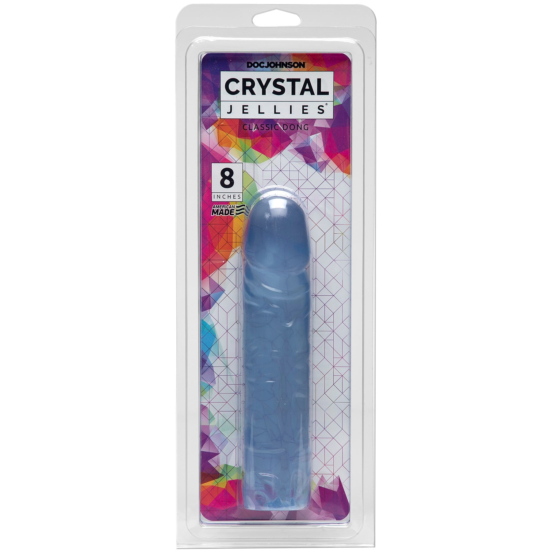 Crystal Jellies Classic Dong 8 Inch - Clear