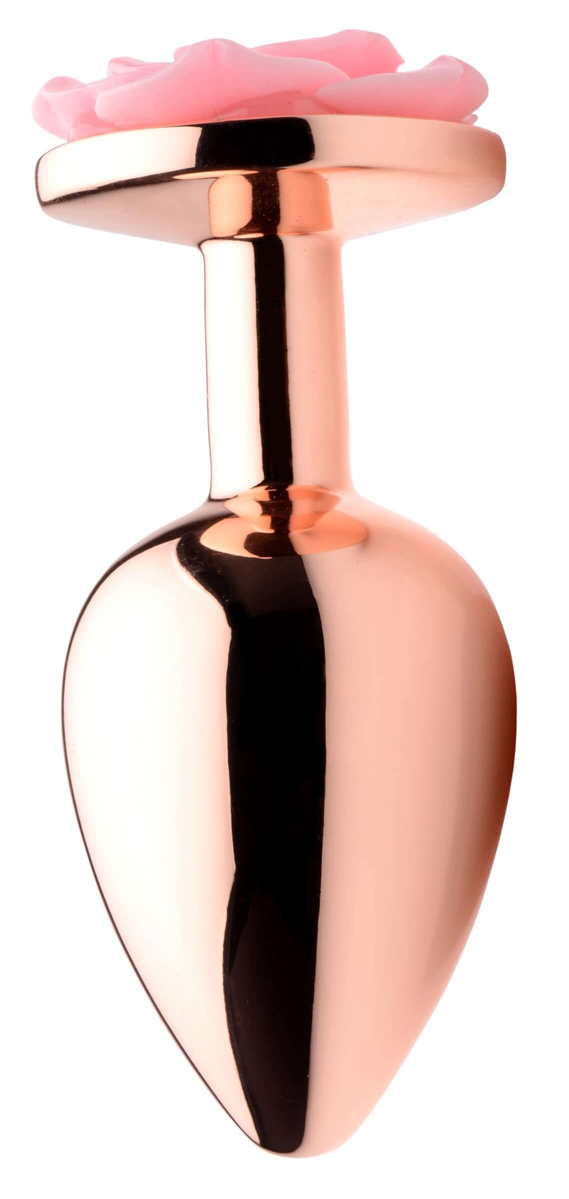 Pink Rose Gold Anal Plug - Large-1