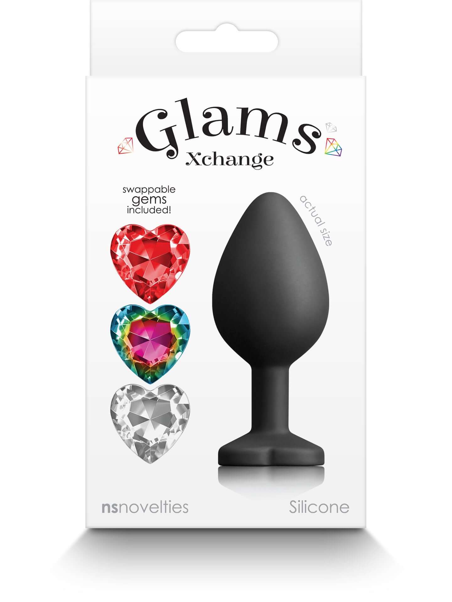 Glams Xchange Heart - Medium - Black-3