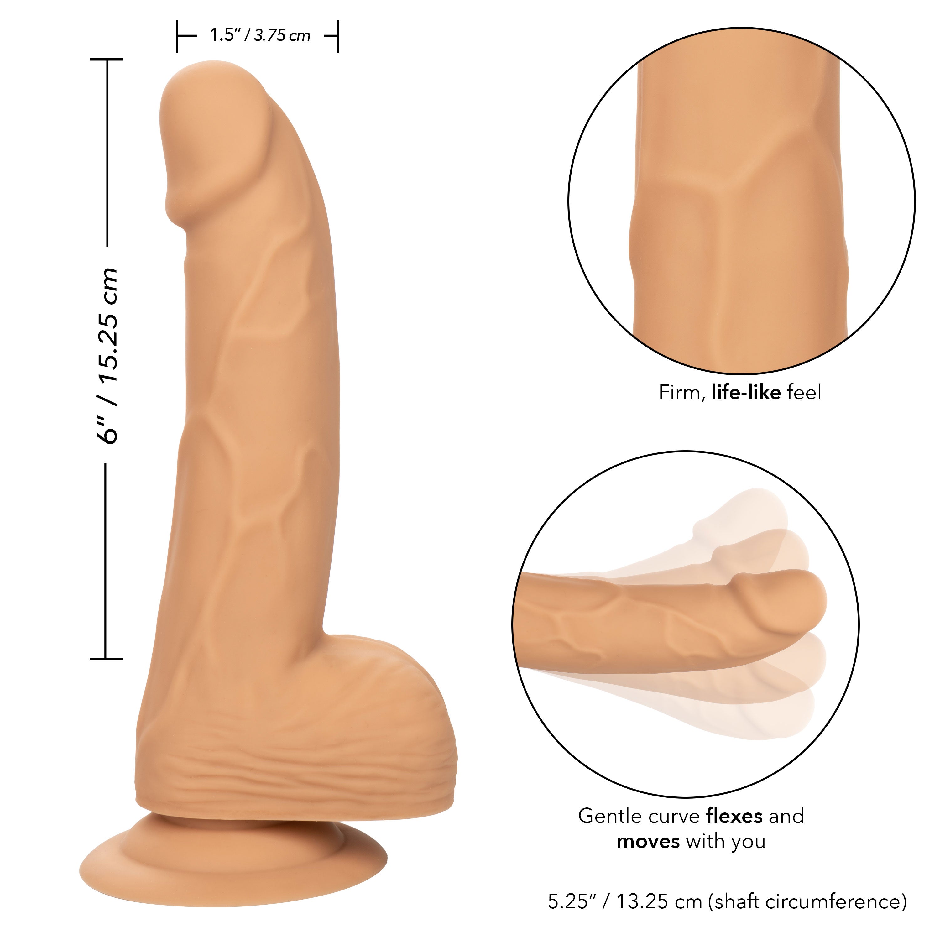 Silicone Stud 6 Inch - Ivory