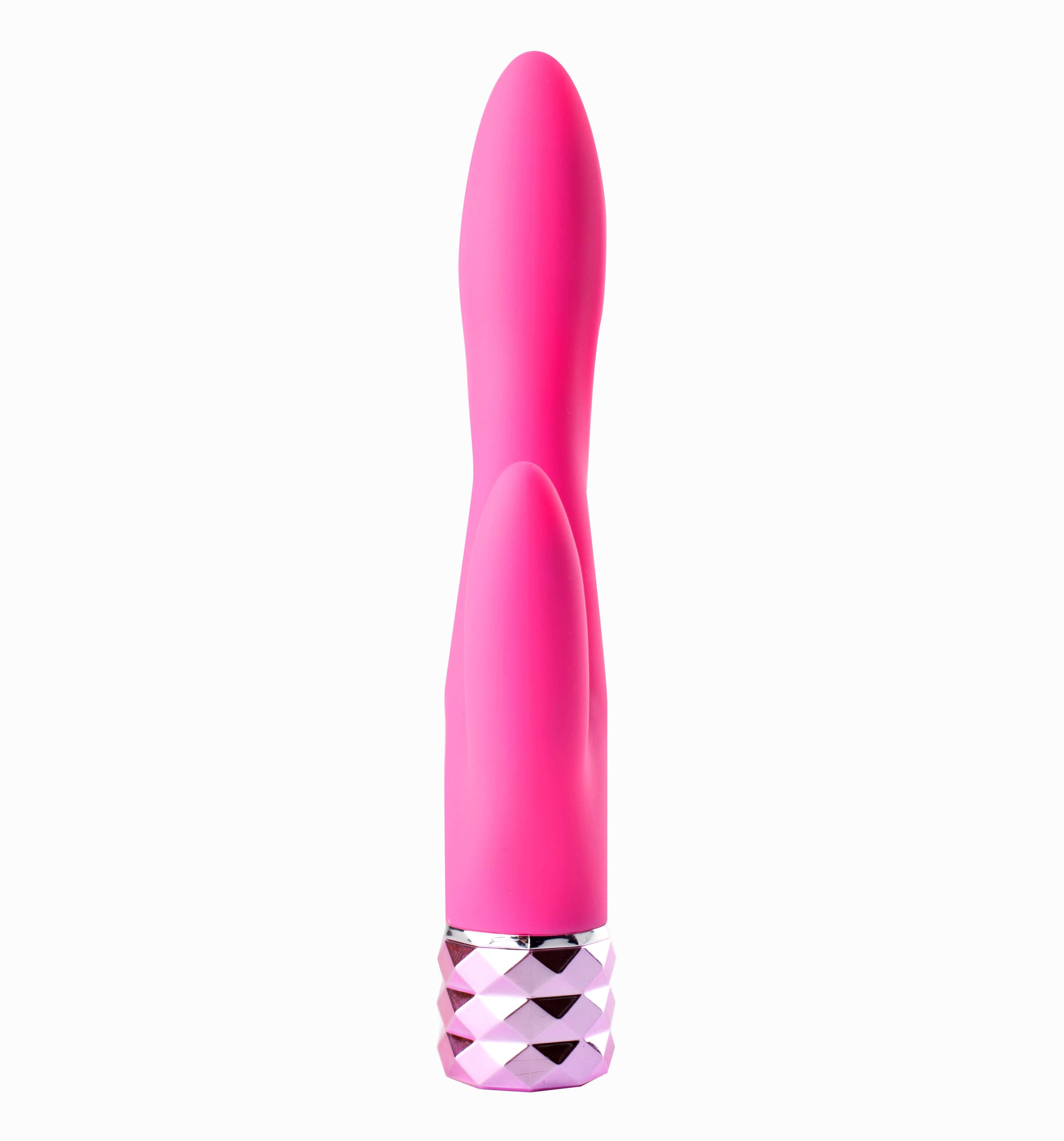 Victoria Crystal Gem Dual Vibrator - Pink-4