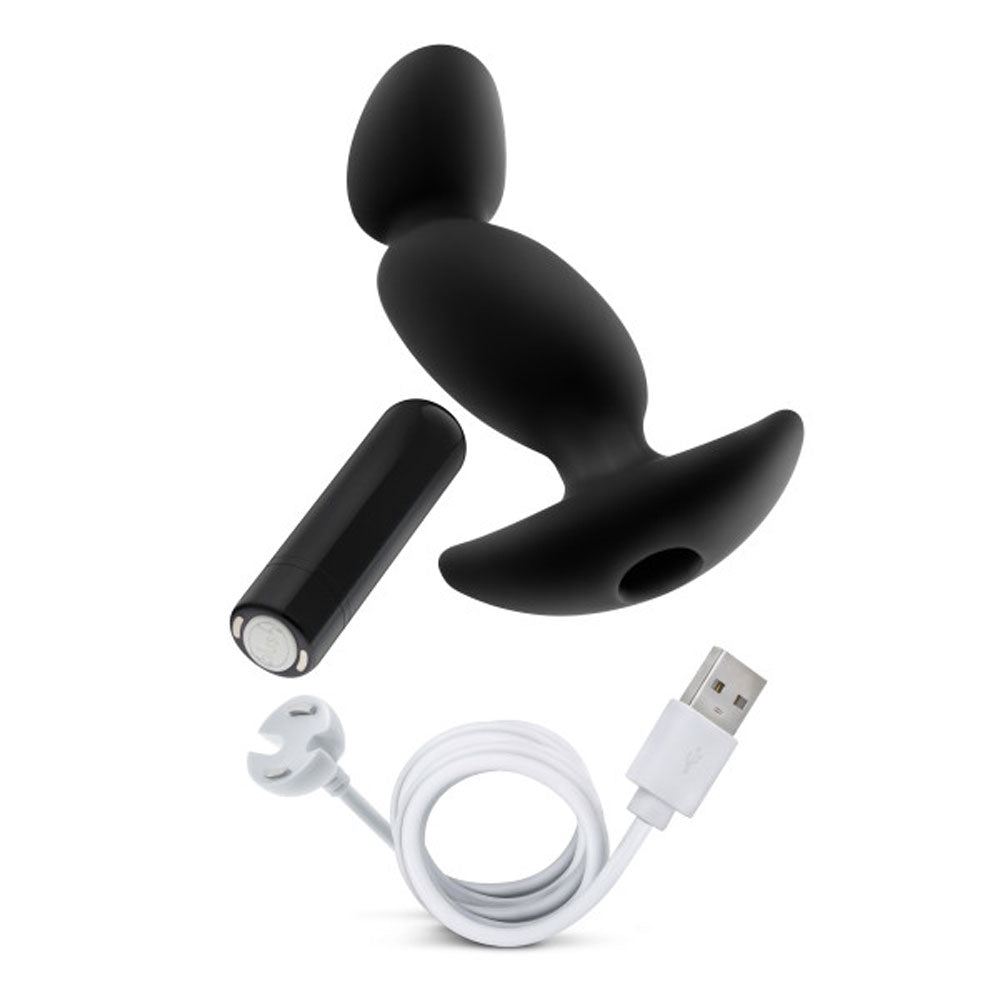 Anal Adventures - Platinum - Silicone Vibrating  Prostate Massager 04 -Black