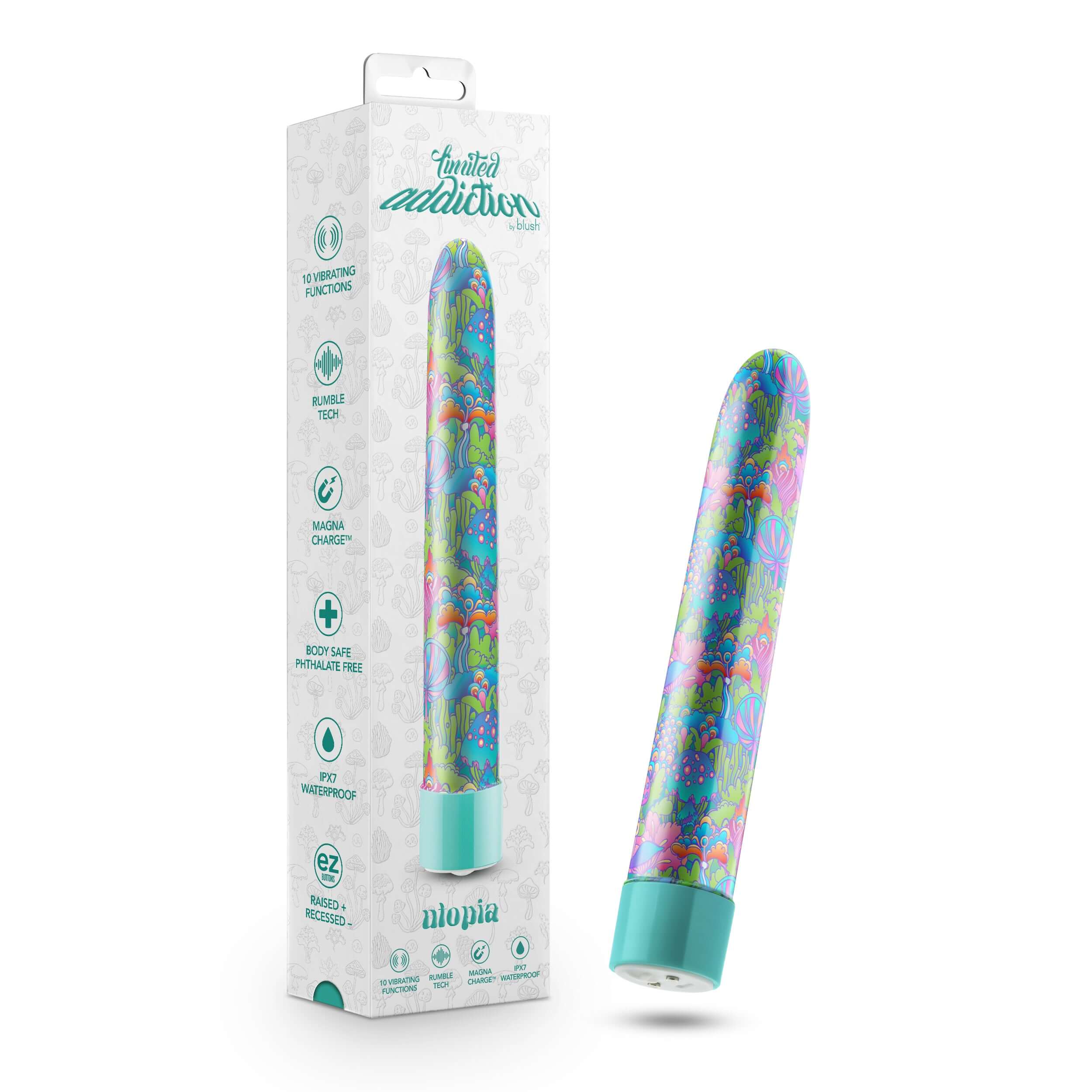 Limited Addiction - Utopia - 7 Inch Rechargeable  Vibe - Aqua-6