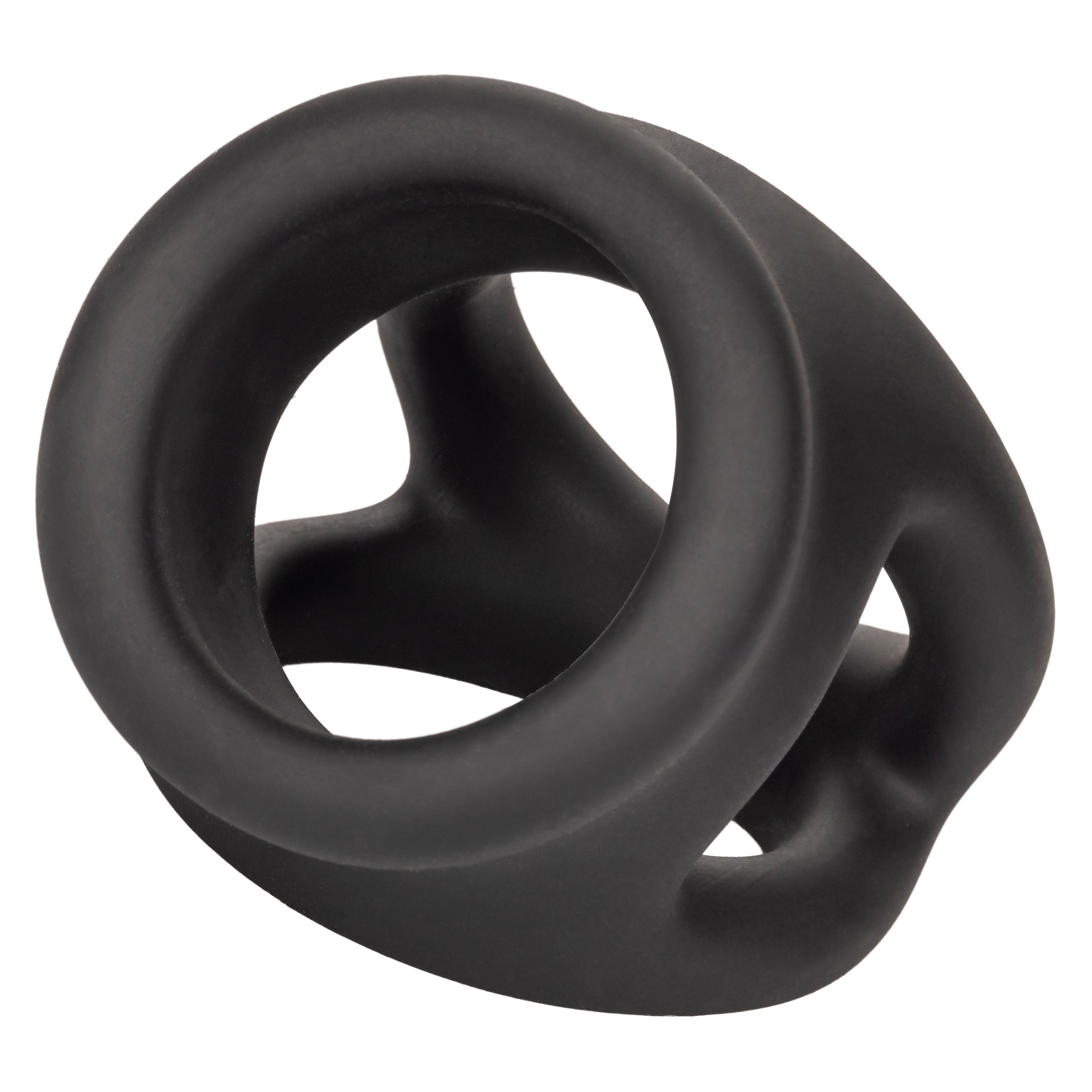 Alpha Liquid Silicone Dual Cage and Ring - Black