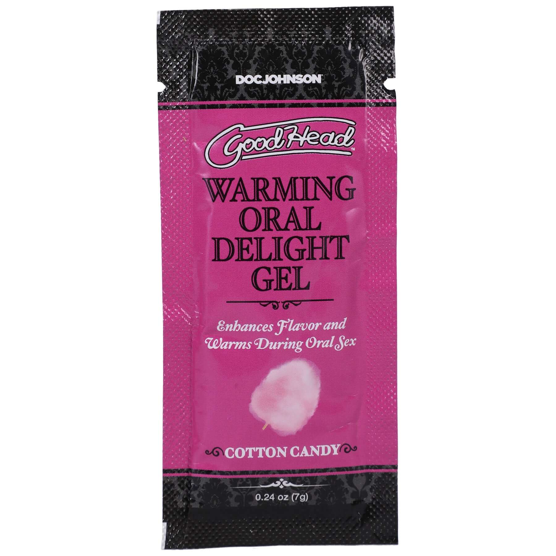 GoodHead Warming Oral Delight Gel 0.24 Oz Cotton Candy flavor packet