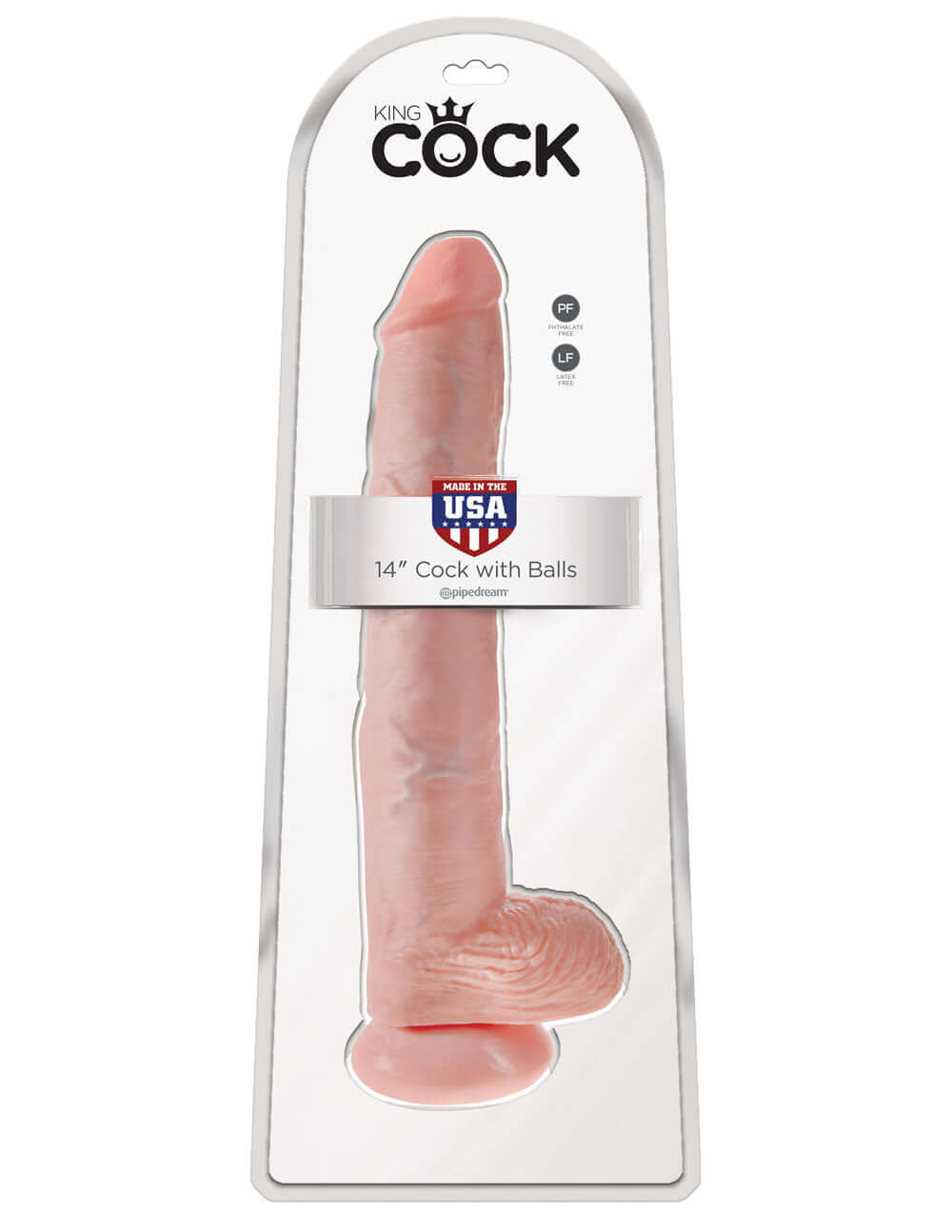 King Cock 14 Inch Cock With Balls - Light-4