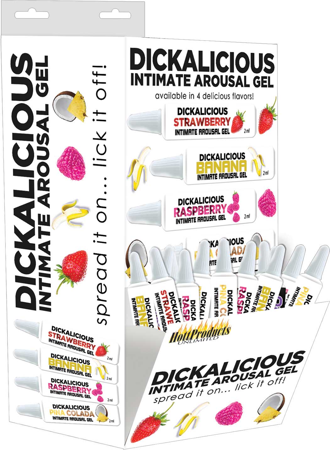 Dickalicious - 2ml Tubes Wall Mount - 144 Pc  Display-1