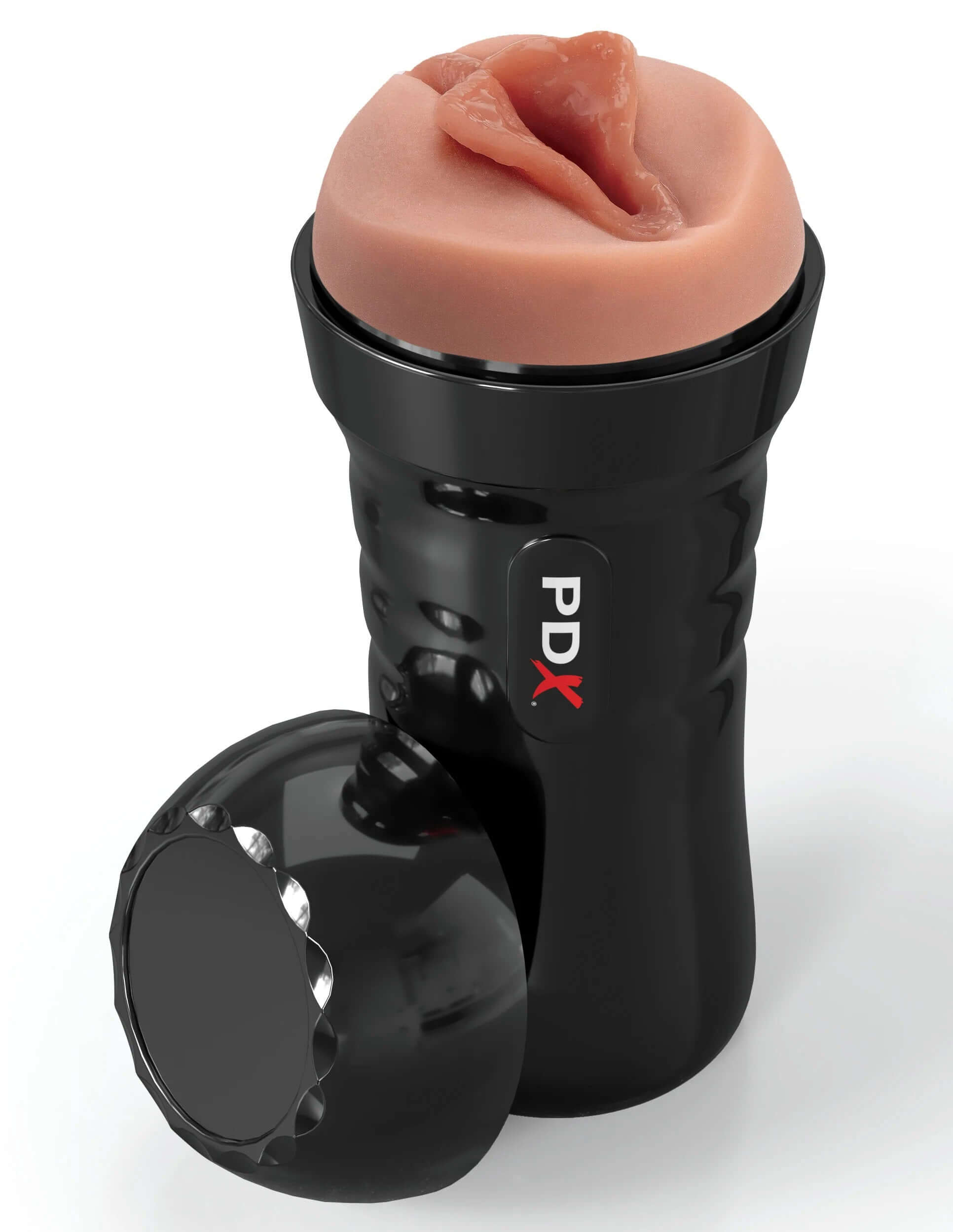 Wet Pussies Super Luscious Lips Self Lubricating Stroker in Brown with open lid