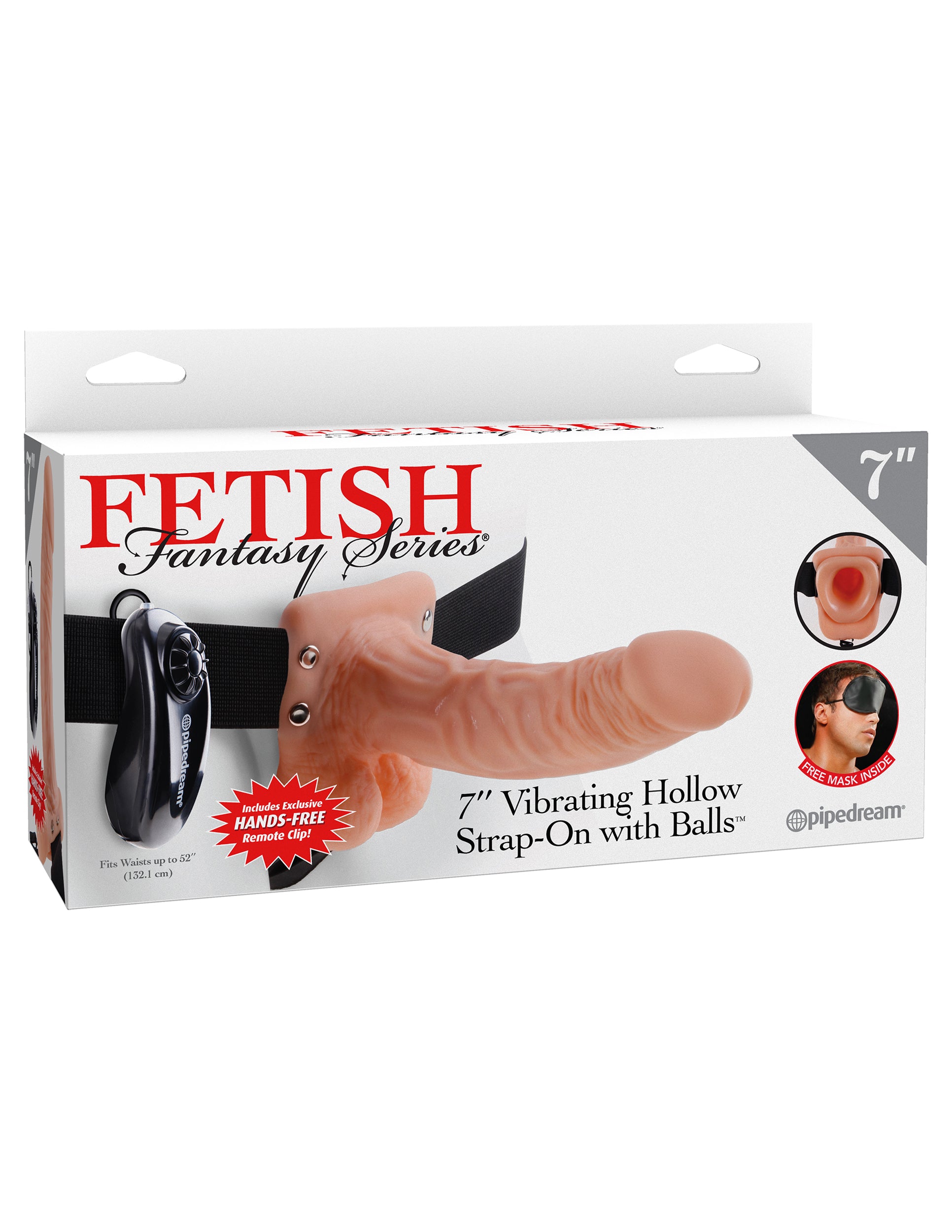 Fetish Fantasy Series 7-Inch Vibrating Hollow Strap-on With Balls - Flesh