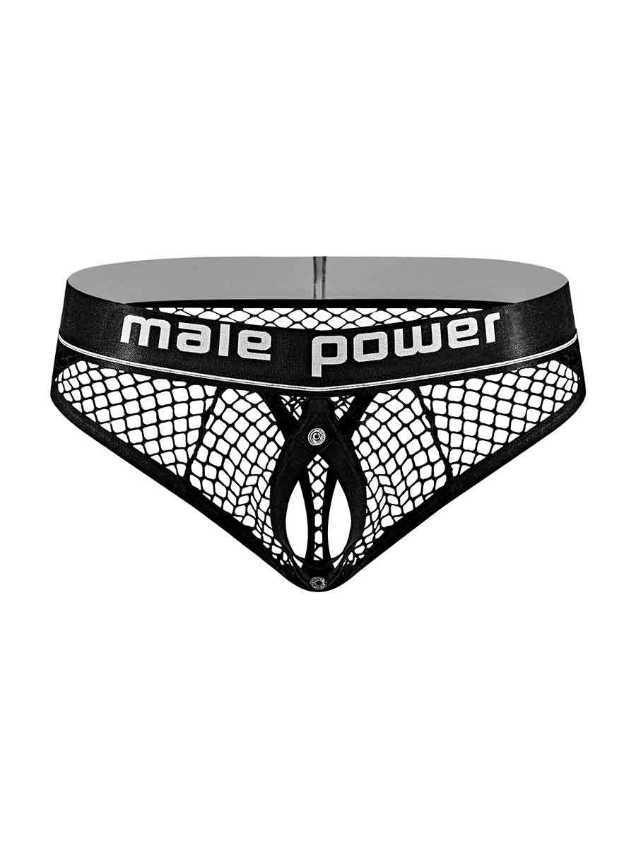 Cock Pit Net Cock Ring Thong - S/ M - Black