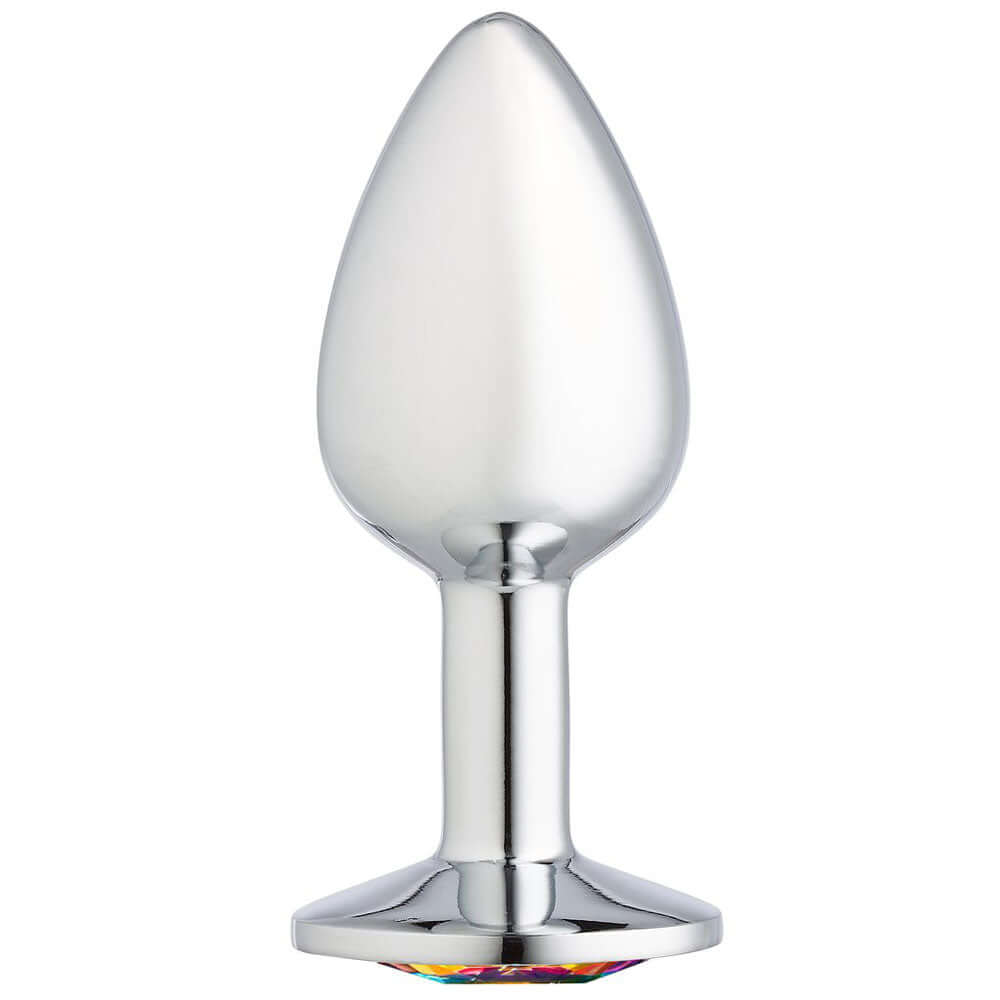 Cloud 9 Novelties Gems Silver Chromed Anal Plug - Small-0