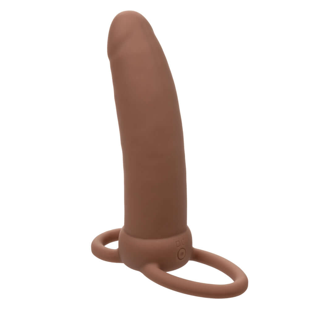 Performance Maxx Rechargeable Thick Dual Penetrator - Brown, designed for intense double penetration experiences.