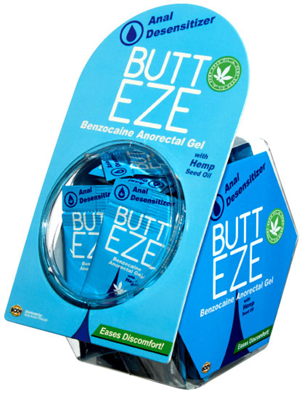 Butt Eze With Hemp - Fish Bowl Display - 50 Pc