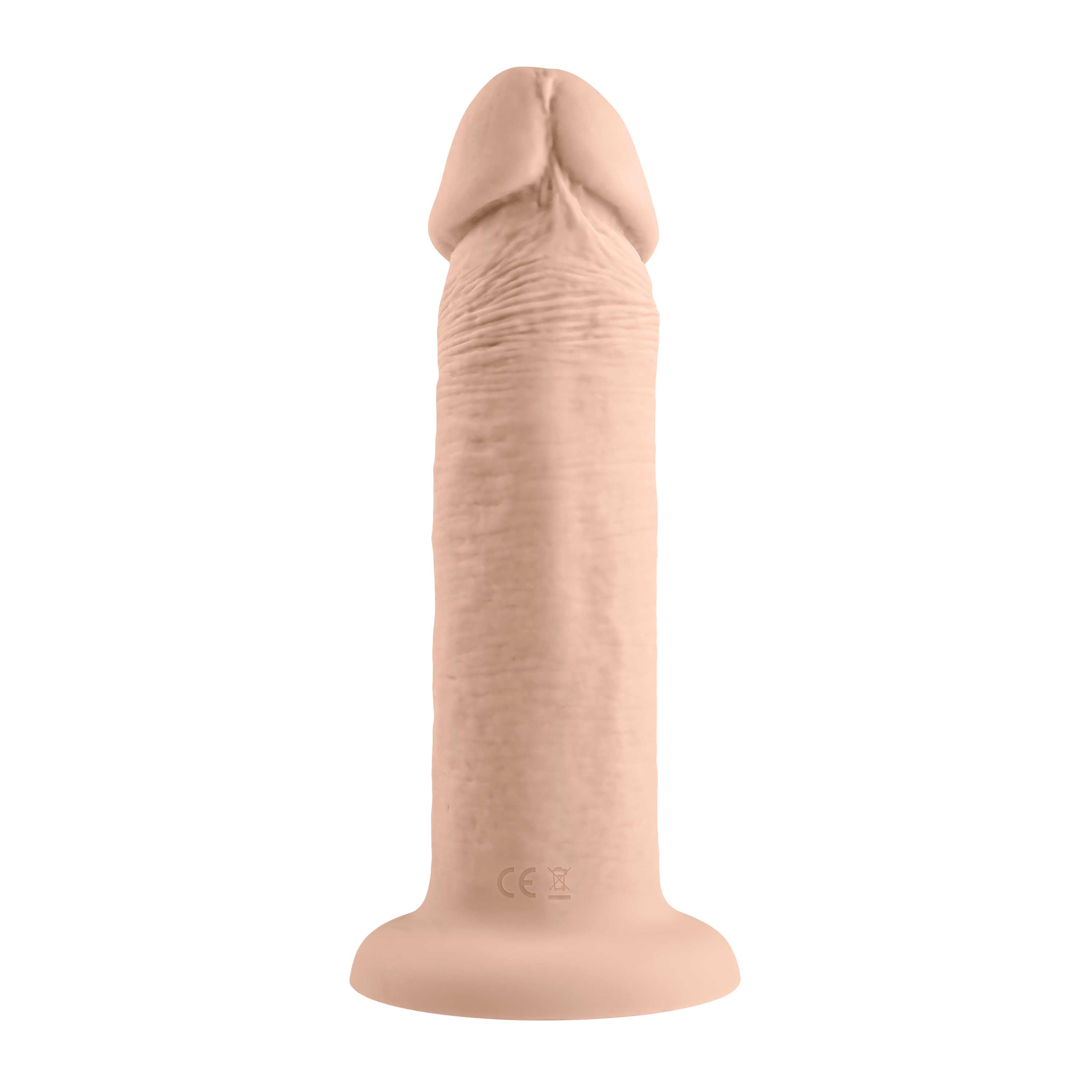 6 Inch Girthy Vibrating Dong - Light-4