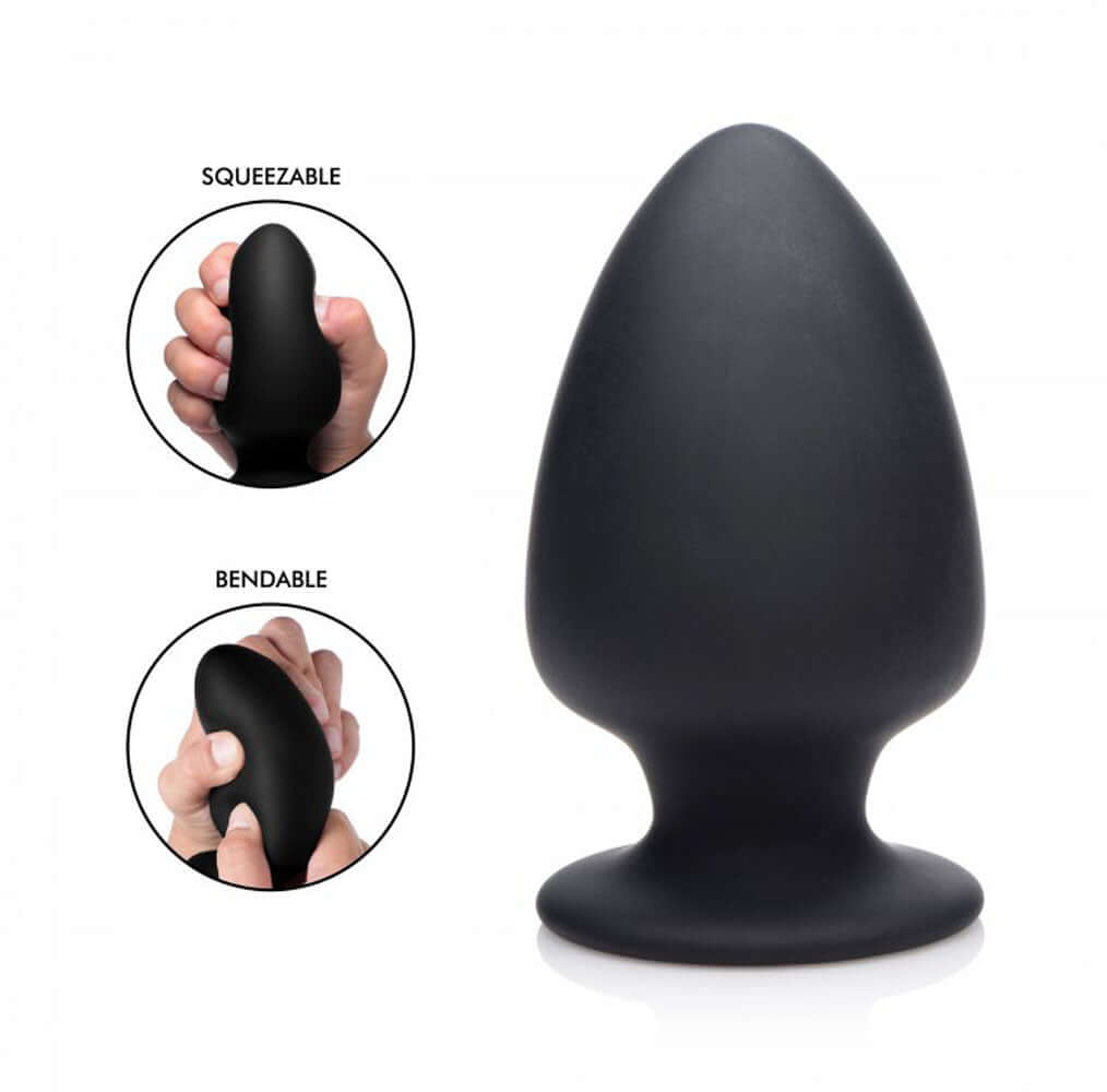 Squeezable Silicone Anal Plug - Medium-4