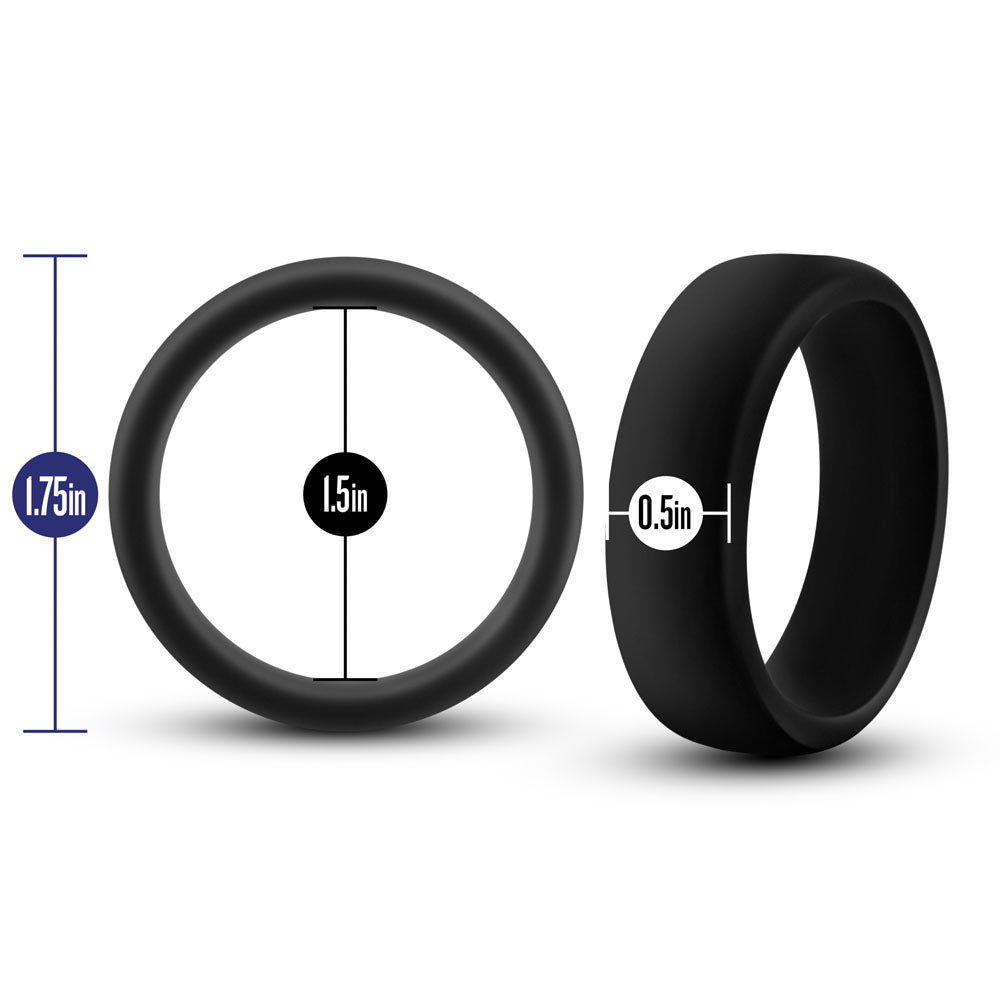 Performance - Silicone Go Pro Cock Ring - Black-3