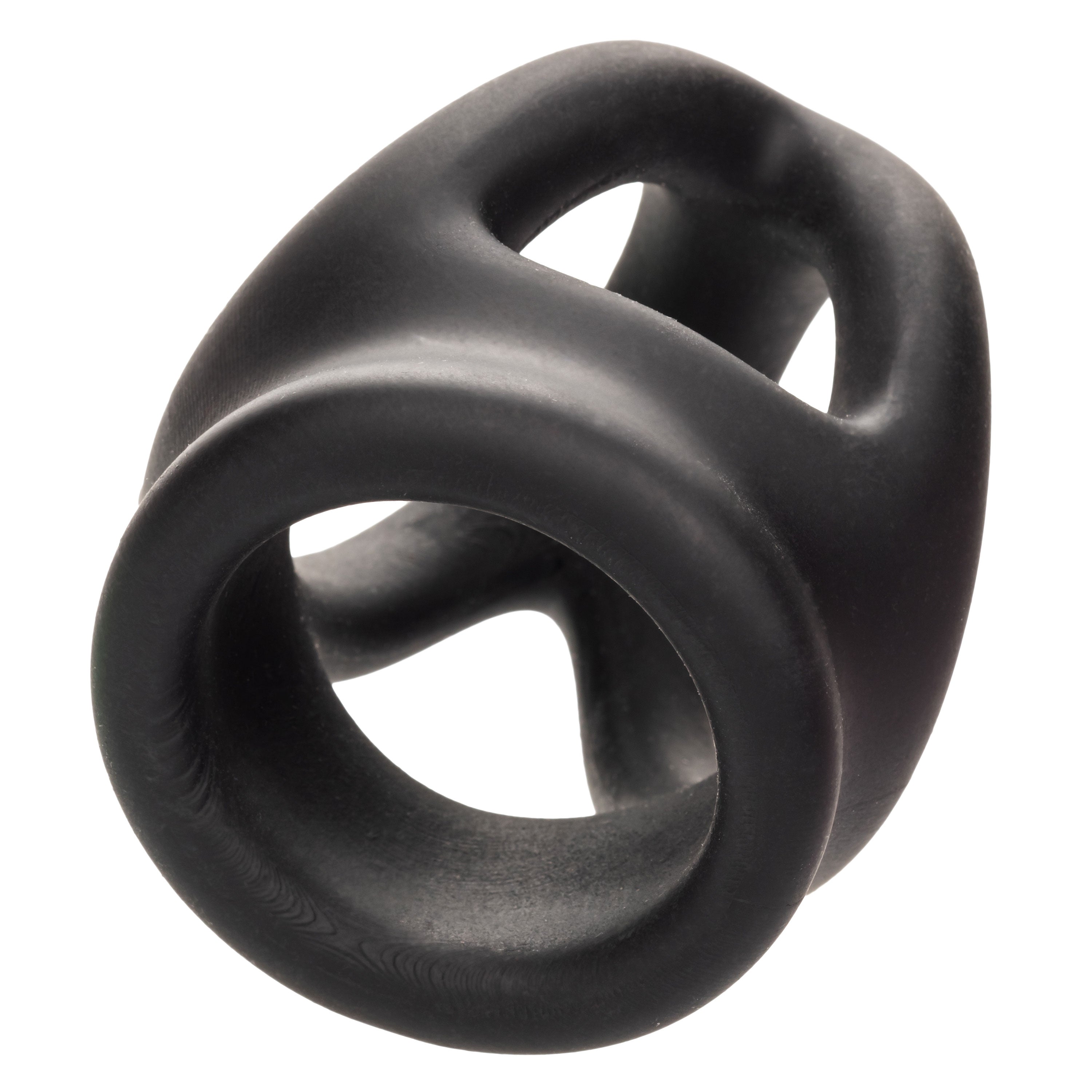 Alpha Liquid Silicone Dual Cage and Ring - Black