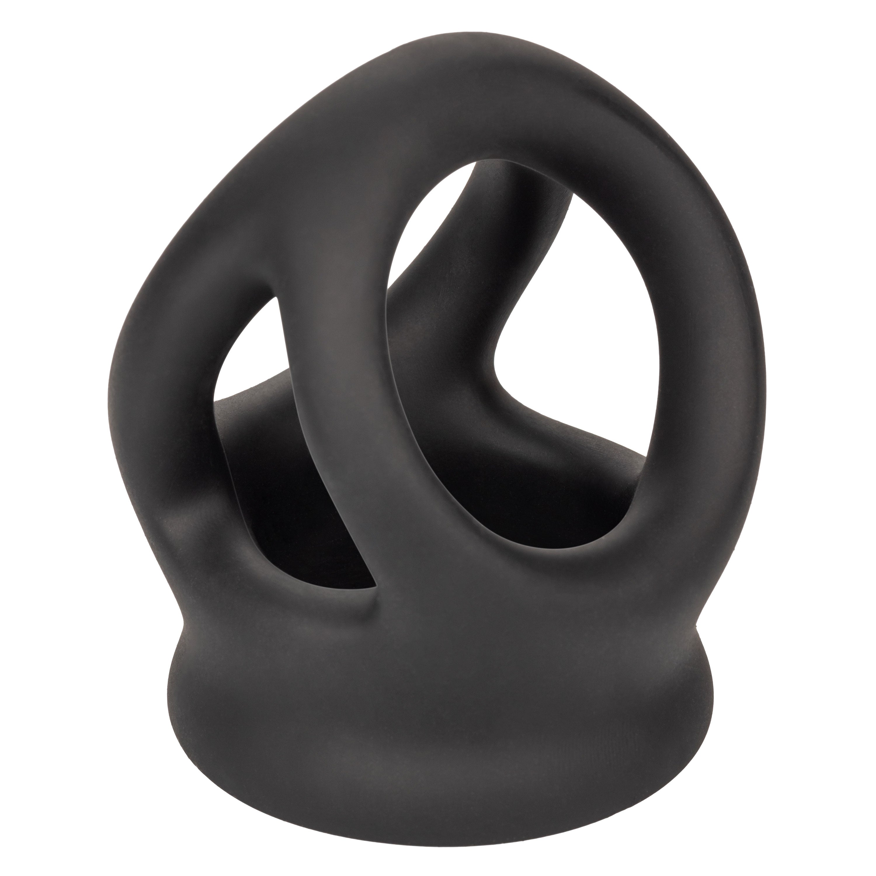 Alpha Liquid Silicone Dual Cage and Ring - Black