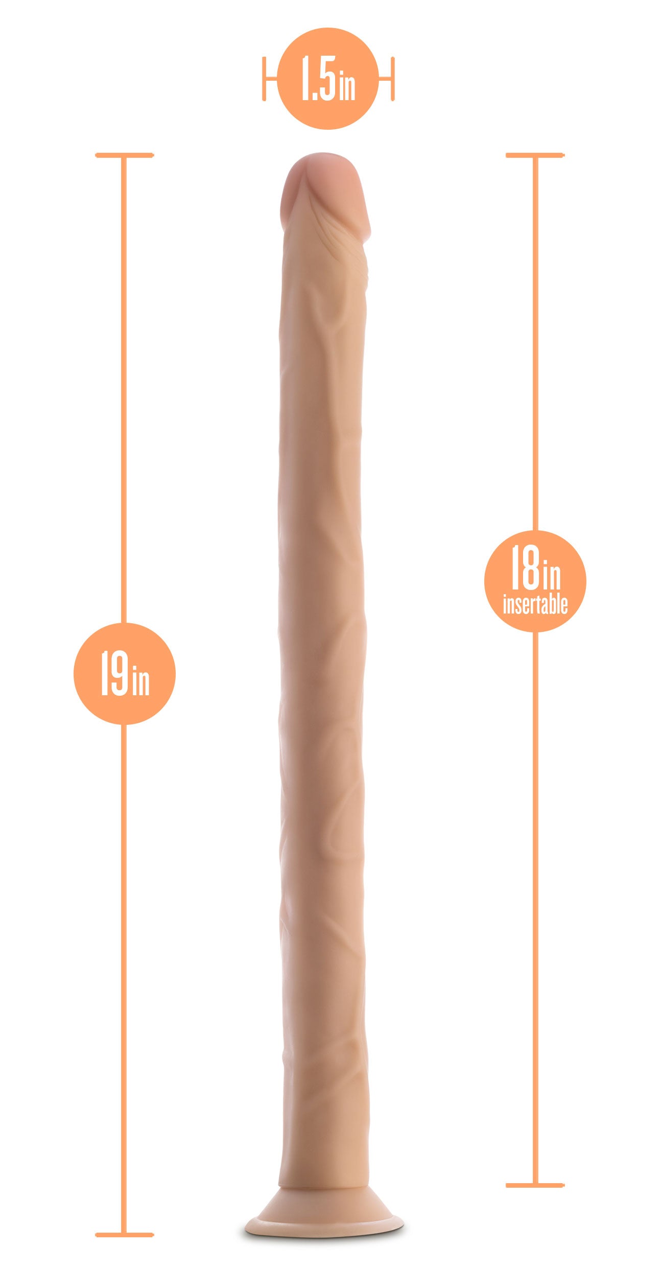 Dr. Skin - 19 Inch Dildo - Beige