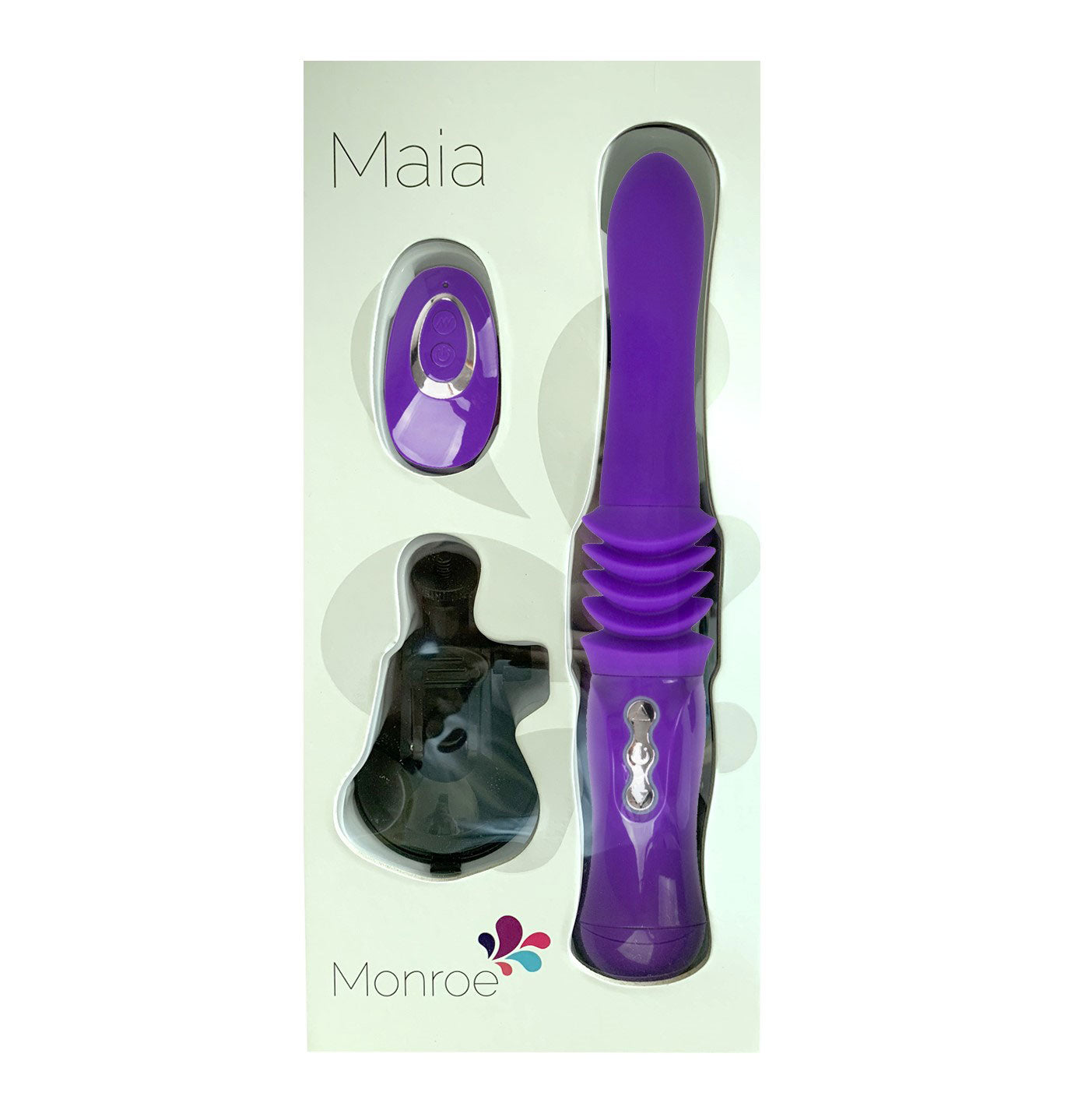 Monroe USB Rechargeable Silicone Thrusting  Portable Love Machine - Purple-4