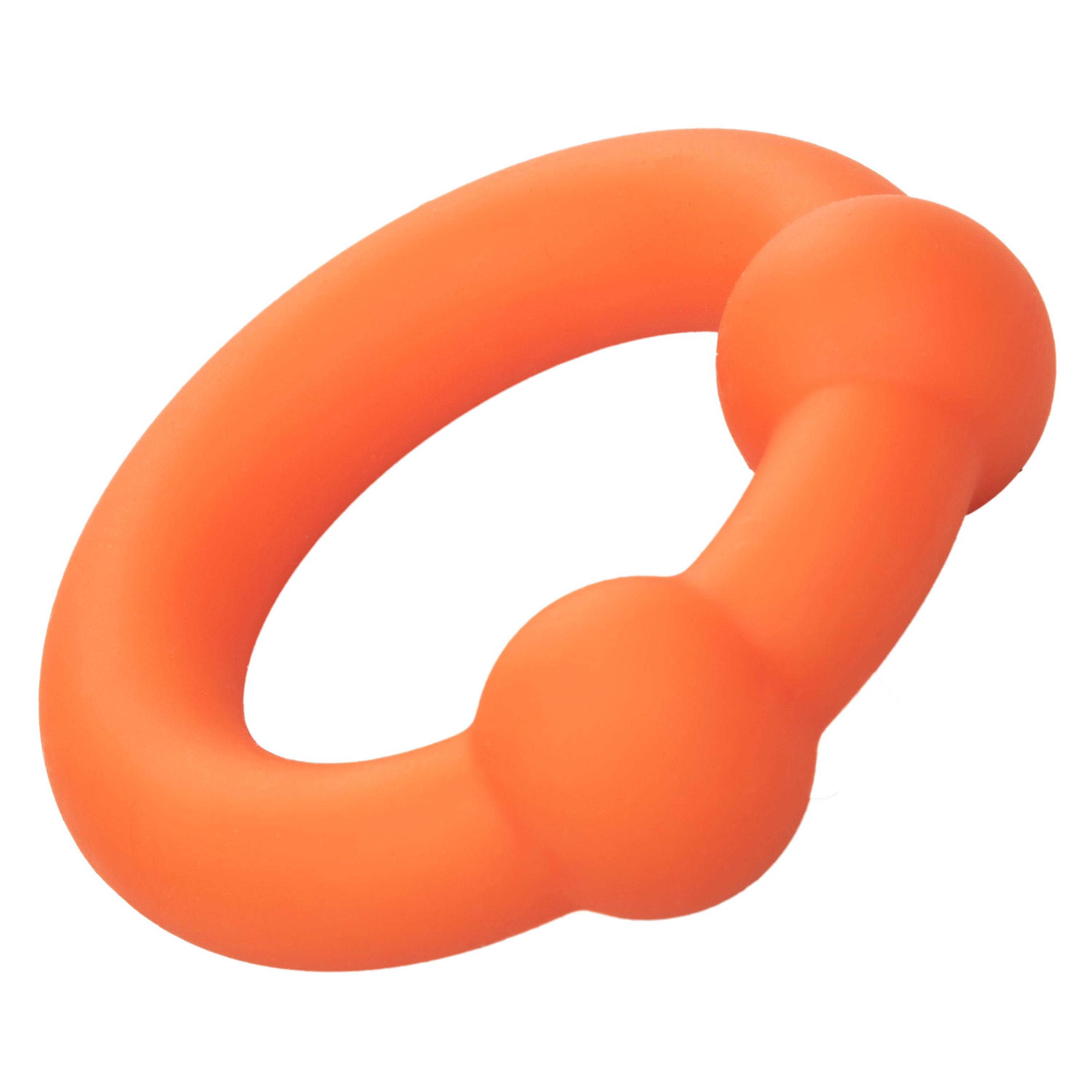 Alpha Liquid Silicone Dual Ball Ring - Orange