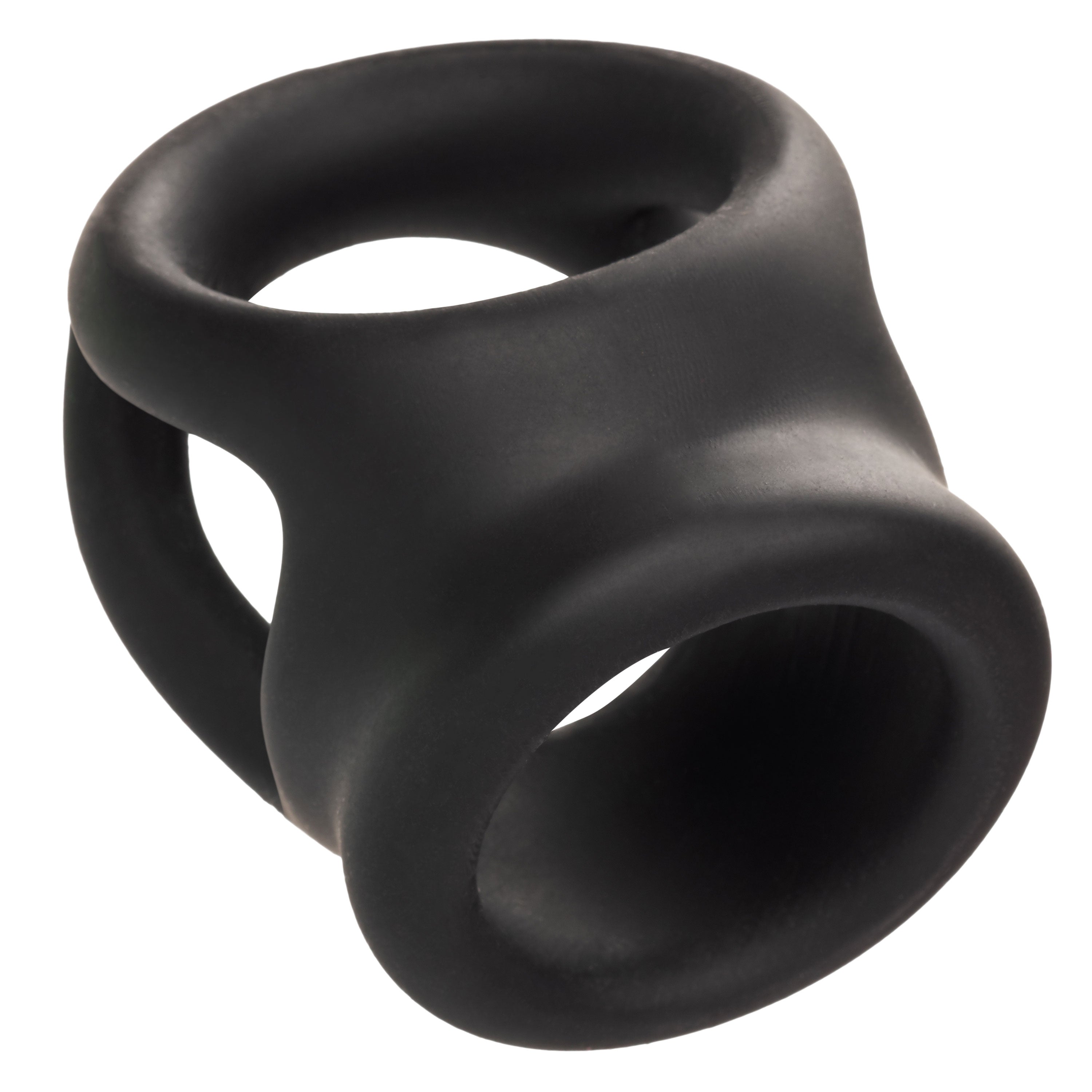 Alpha Liquid Silicone Dual Cage and Ring - Black