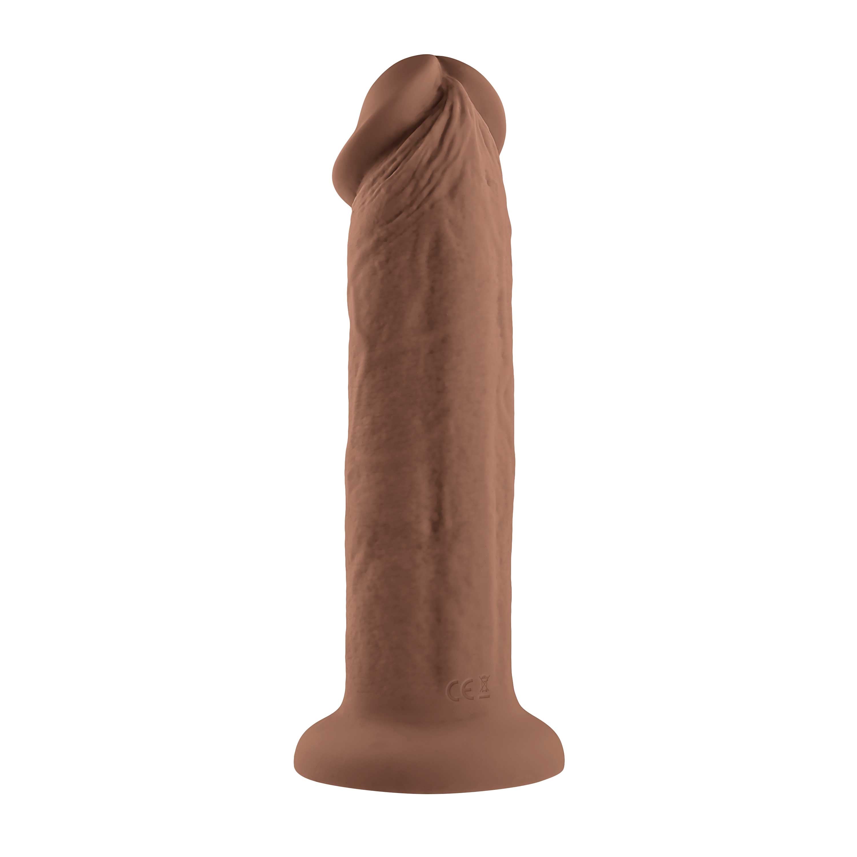 7 Inch Girthy Vibrating Dong - Dark-1