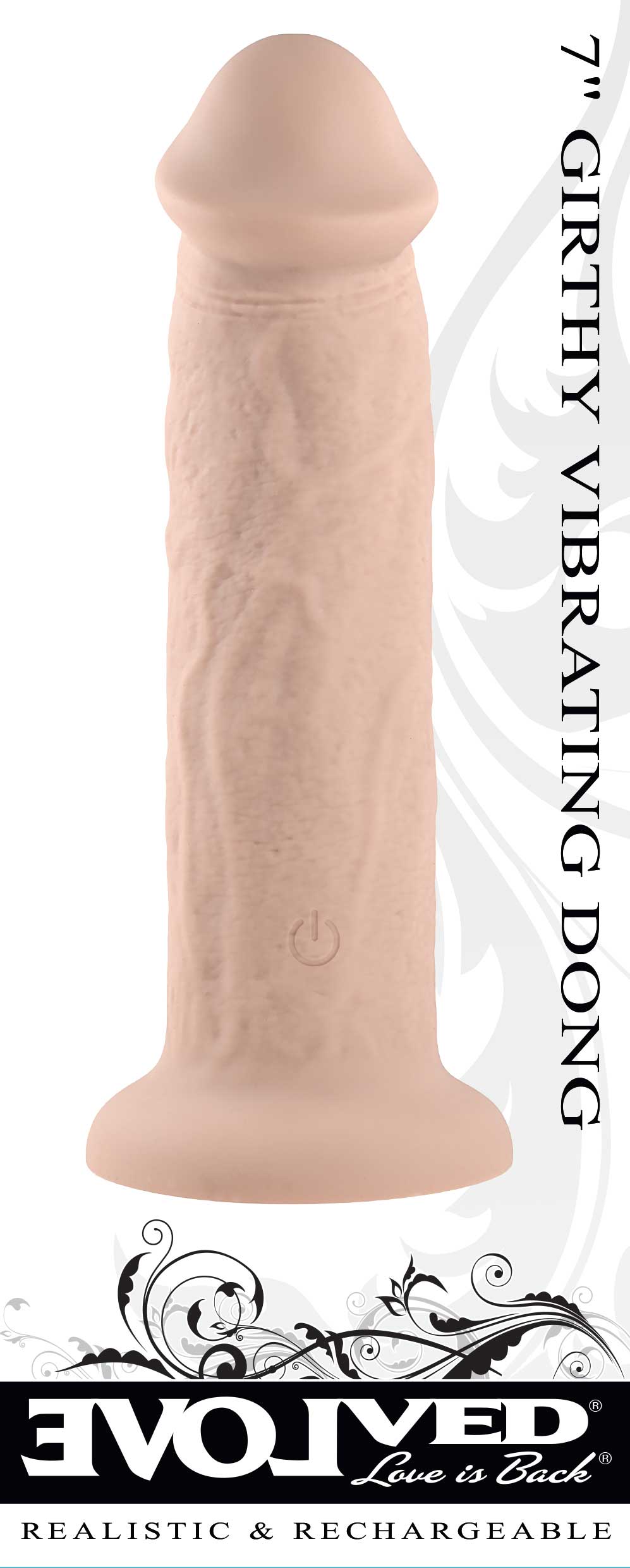 7 Inch Girthy Vibrating Dong - Light-5