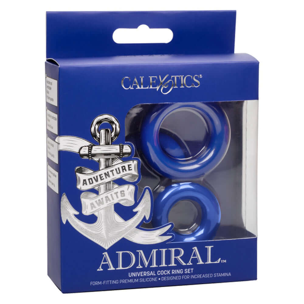 Admiral Universal Cock Ring Set - Blue-3