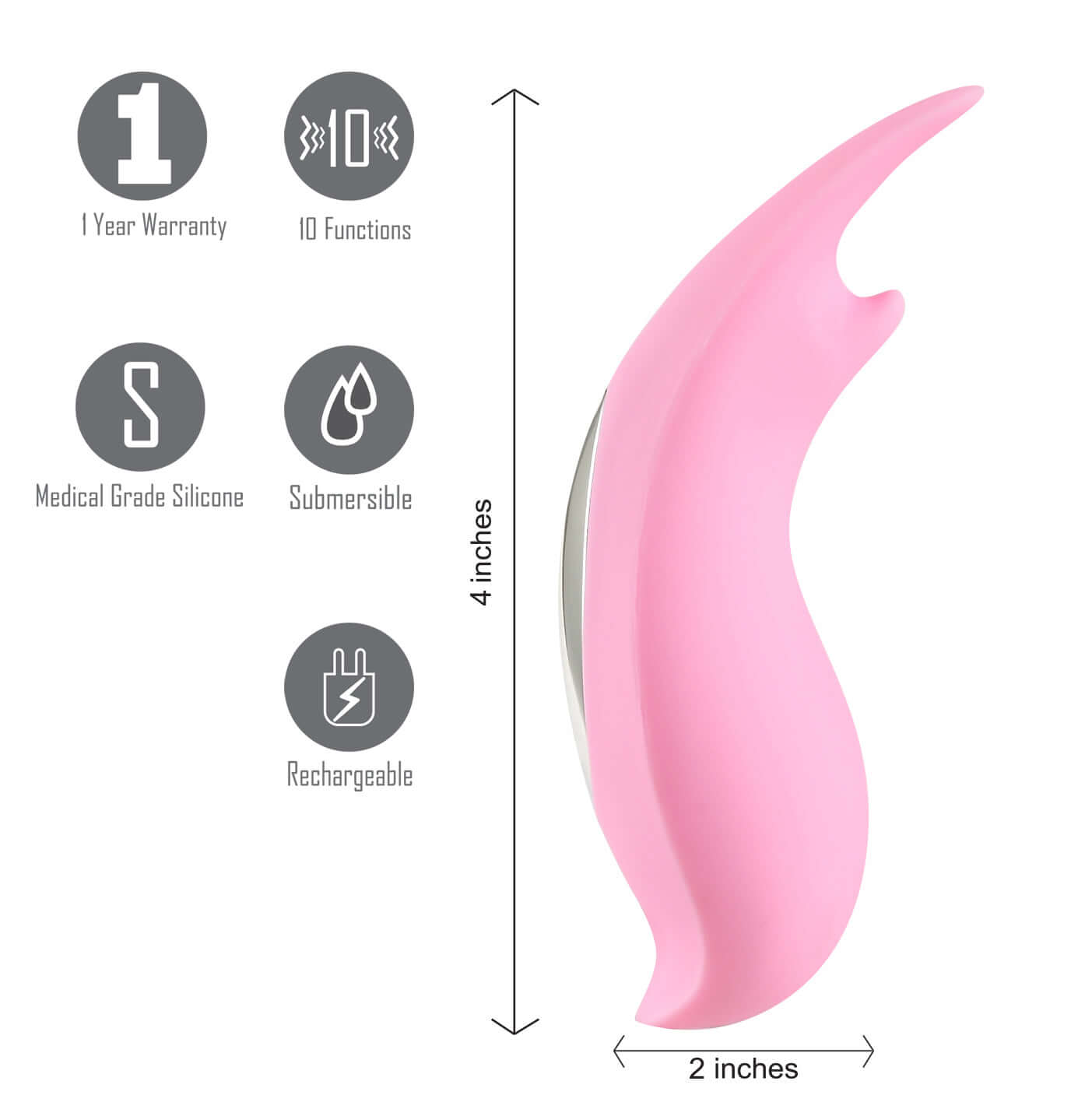 Sera Clitoral Lay-on Bullet Vibrator - Pink-6