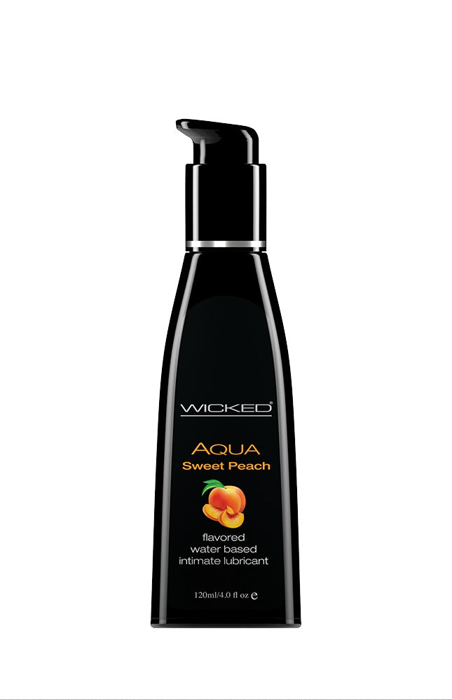 Aqua Sweet Peach Flavored Water Based Lubricant -  4 Oz. / 120 ml