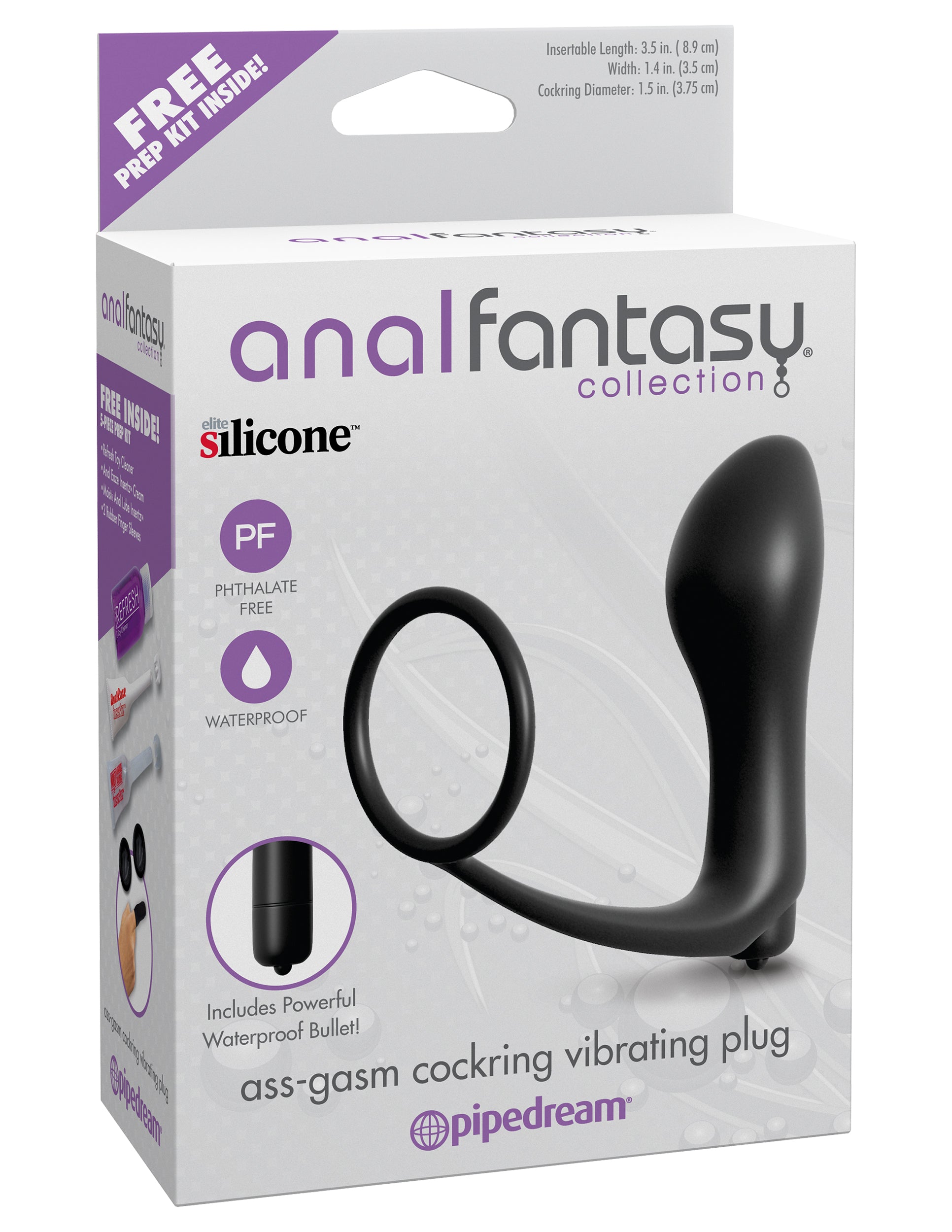 Anal Fantasy Collection Ass Gasm Cockring   Cockring Vibrating Plug