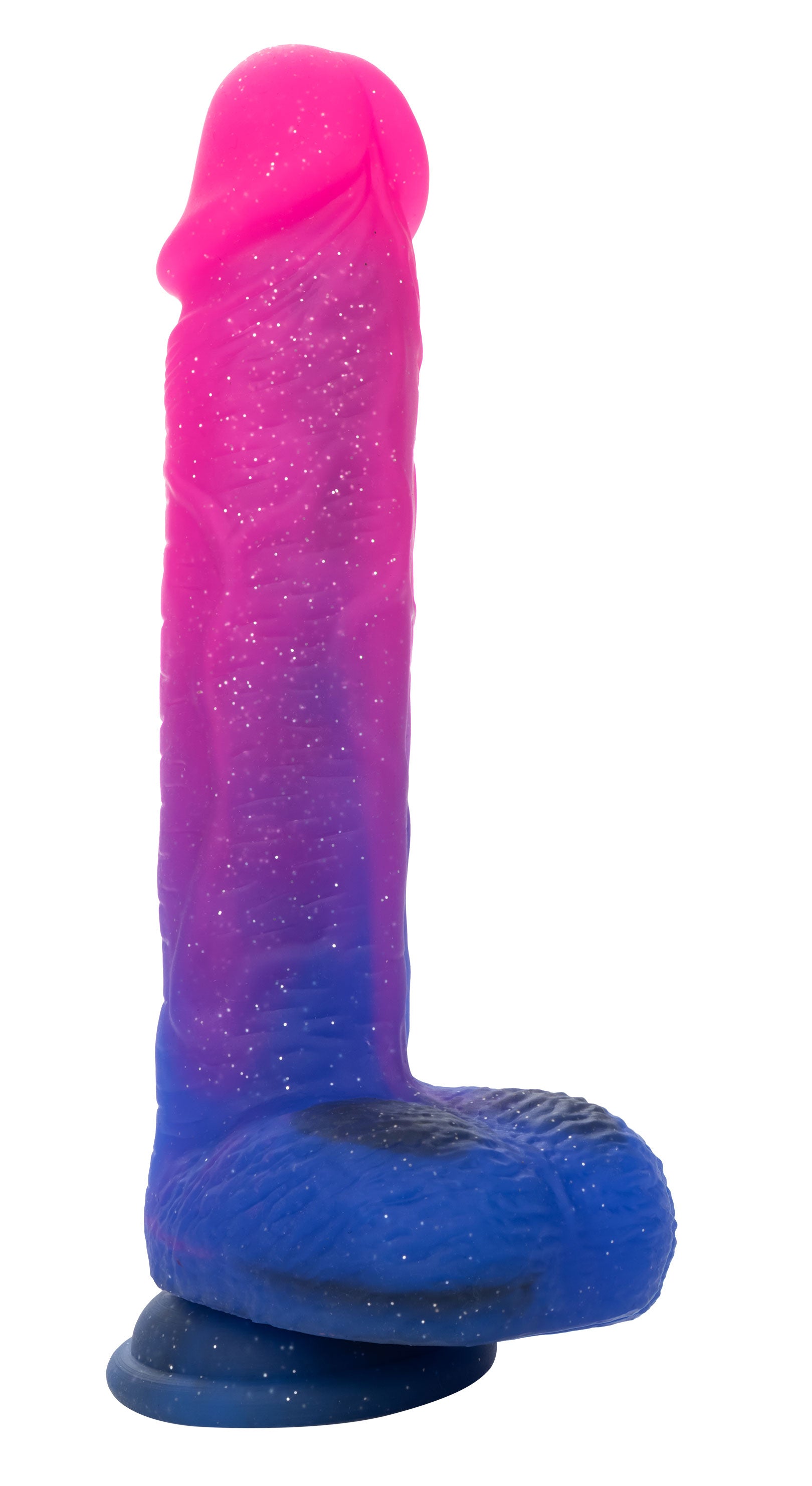 Naughty Bits Ombre Hombre XL Vibrating Dildo -  -  Pink/purple